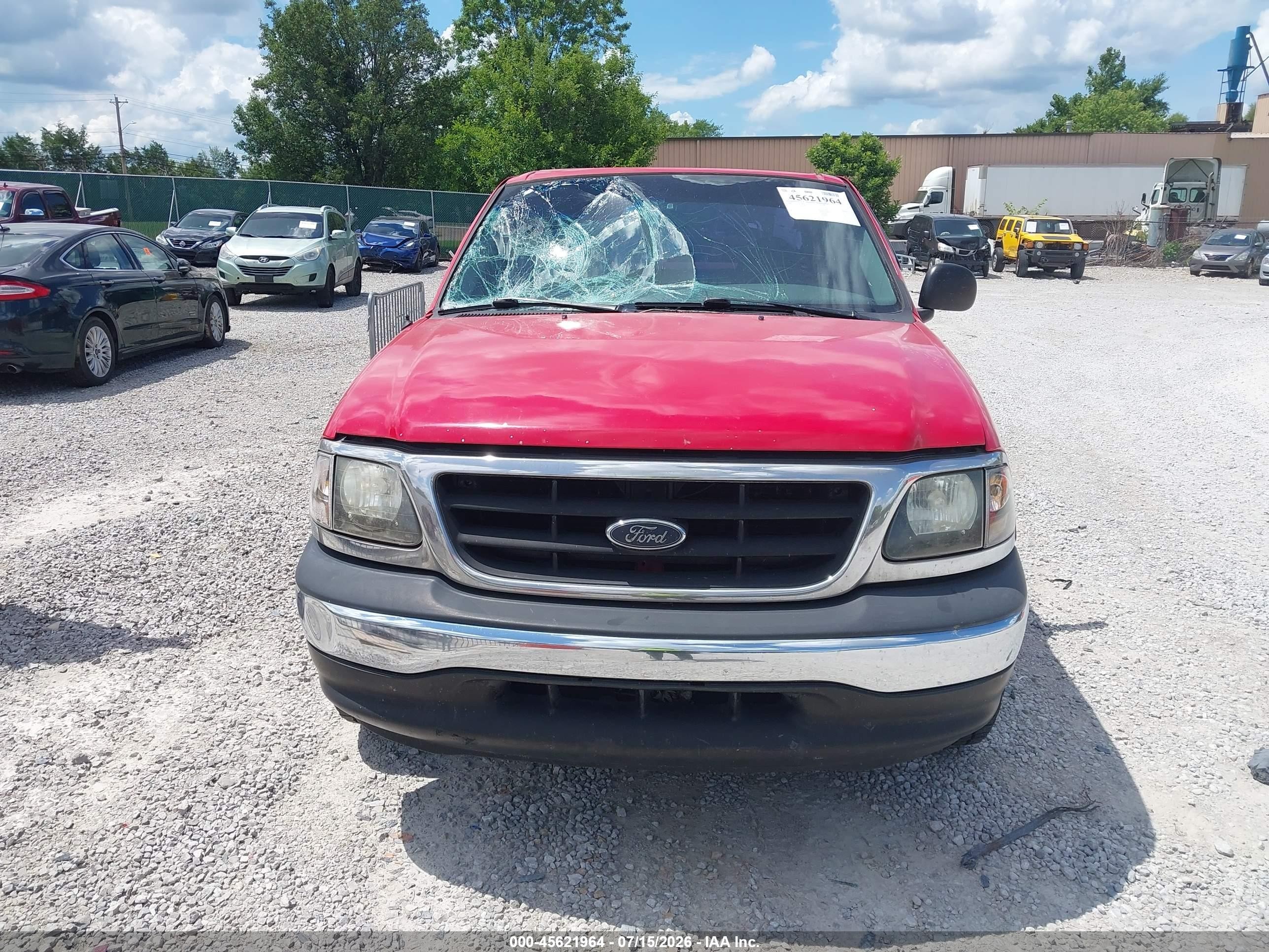 2000 Ford F-150 Work Series/xl/xlt Red vin: 1FTZX1721YKA49627