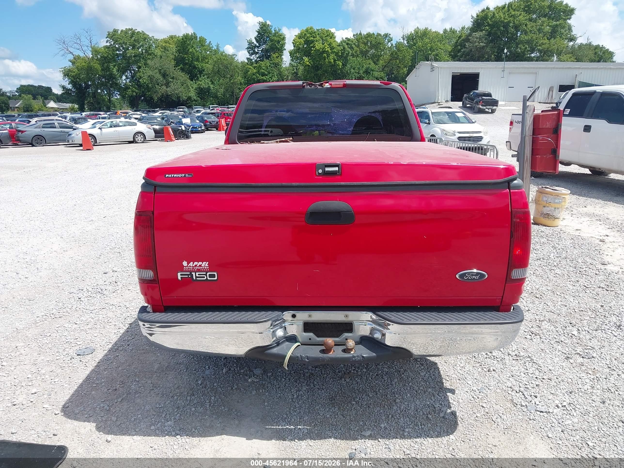 2000 Ford F-150 Work Series/xl/xlt Red vin: 1FTZX1721YKA49627