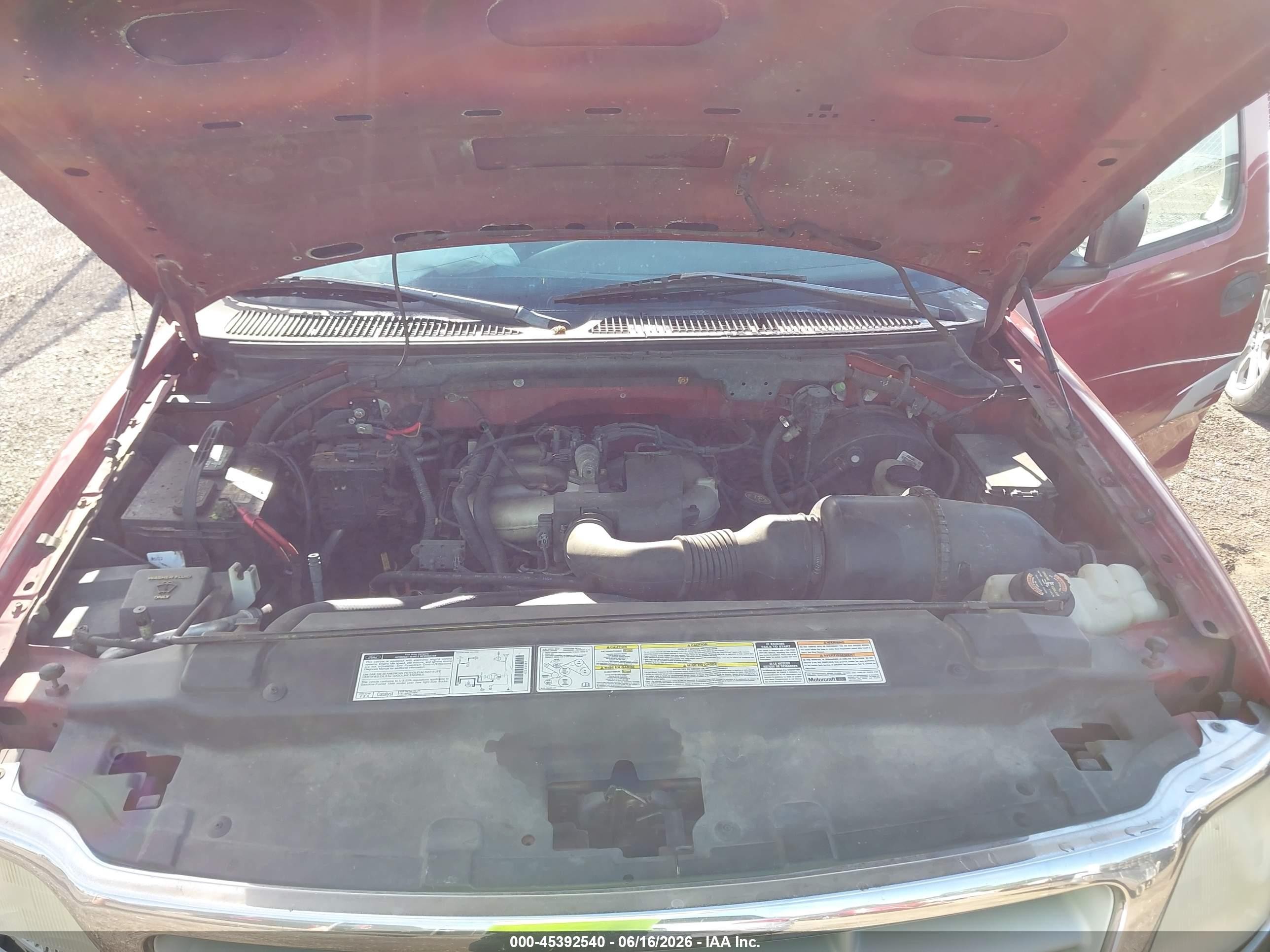 1999 Ford F-150 Work Series/xl/xlt Red vin: 1FTZX1723XKA40815