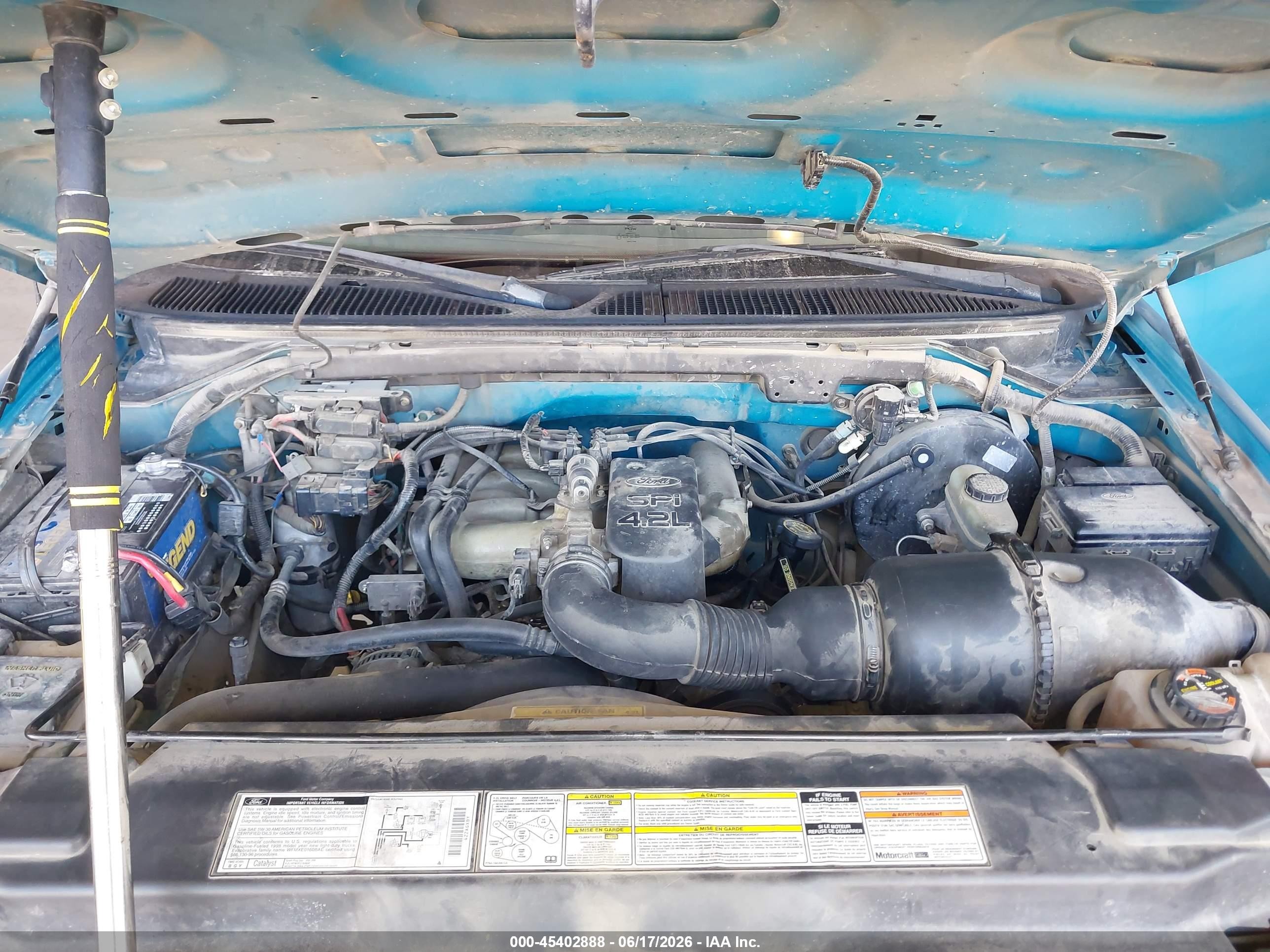1998 Ford F-150 Standard/xl/xlt Light Blue vin: 1FTZX1724WKA83008