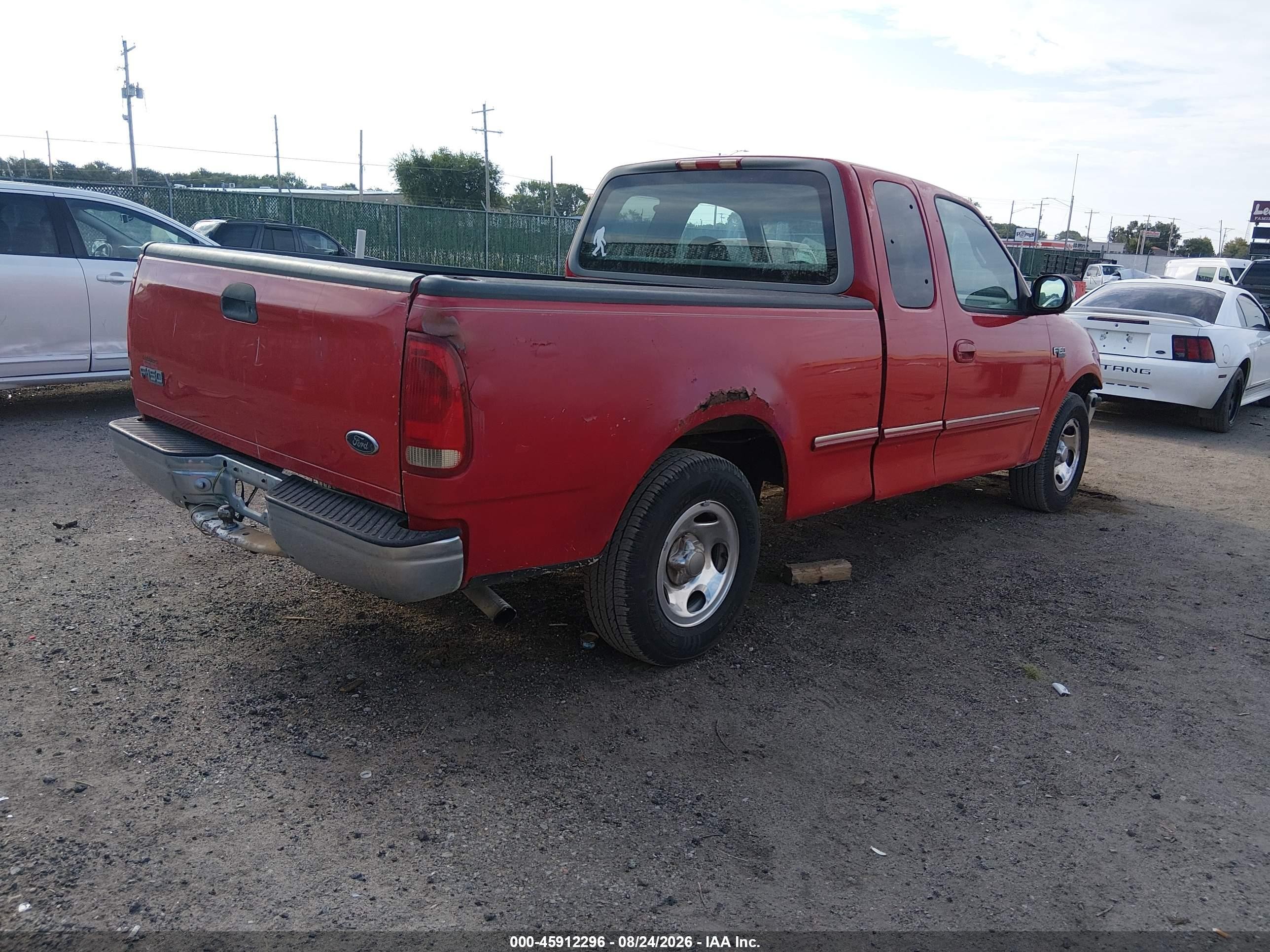 1998 Ford F-150 Standard/xl/xlt Red vin: 1FTZX1724WKB37729