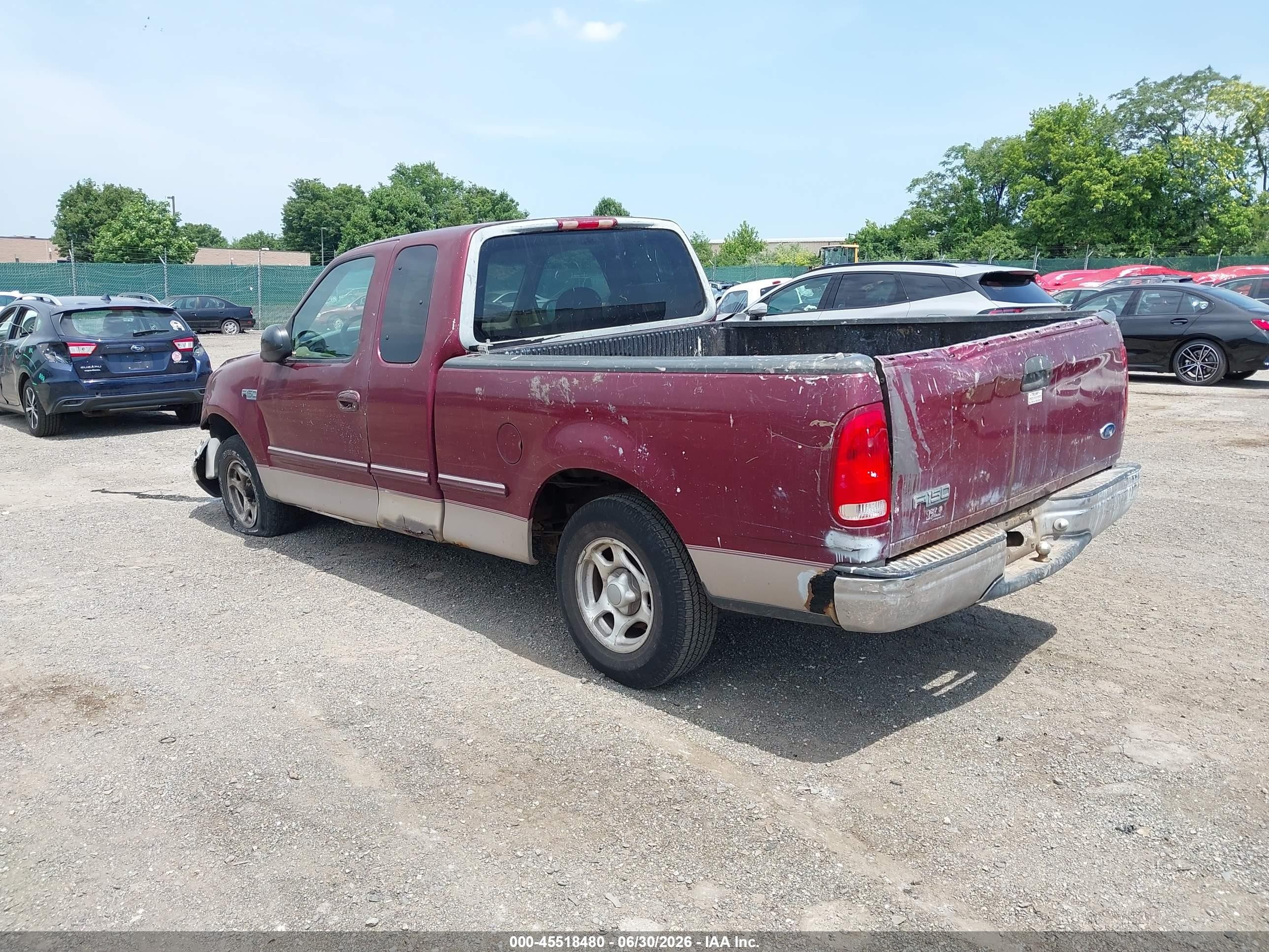 1998 Ford F-150 Standard/xl/xlt Burgundy vin: 1FTZX1727WNB06988