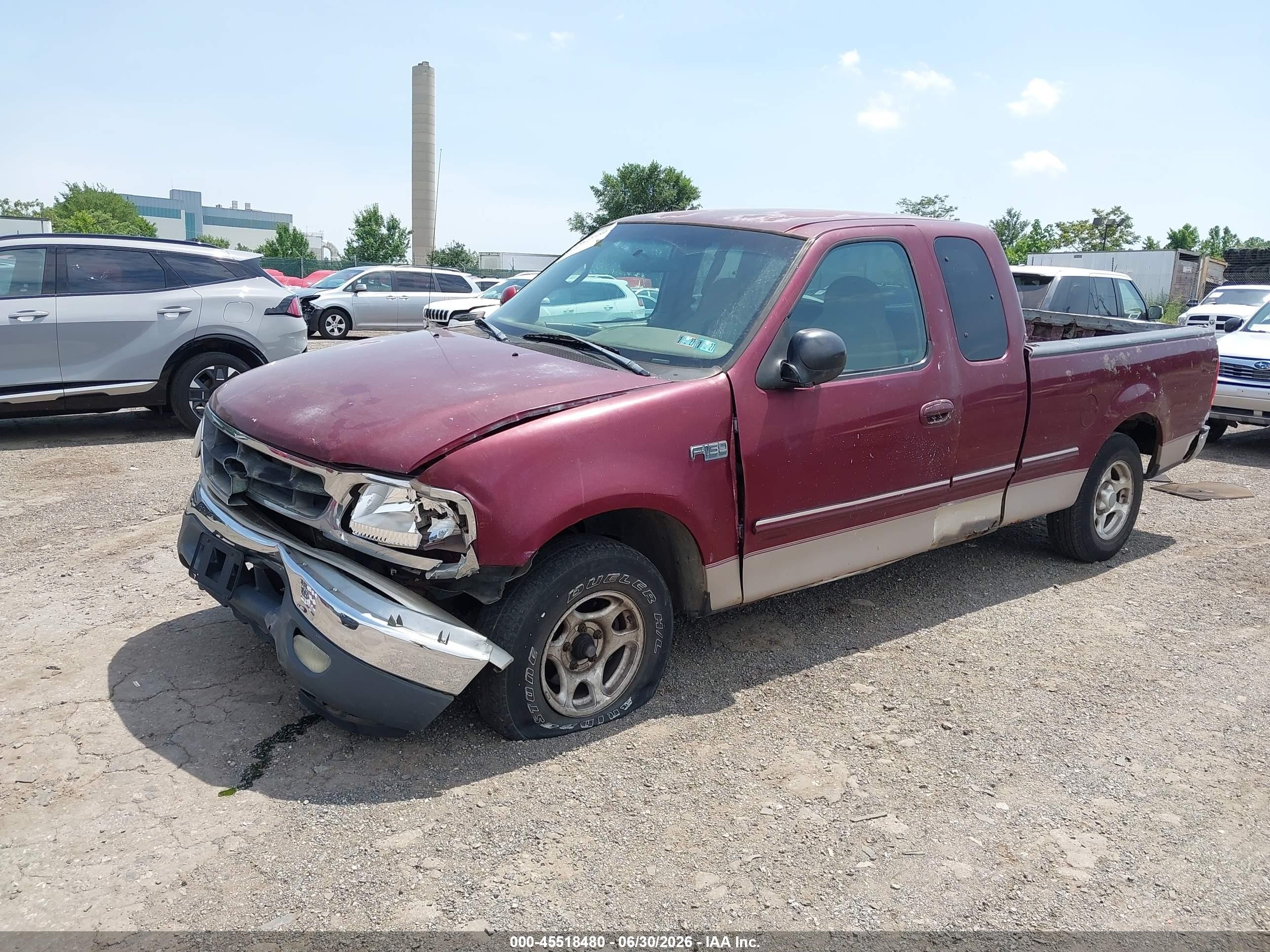 1998 Ford F-150 Standard/xl/xlt Burgundy vin: 1FTZX1727WNB06988