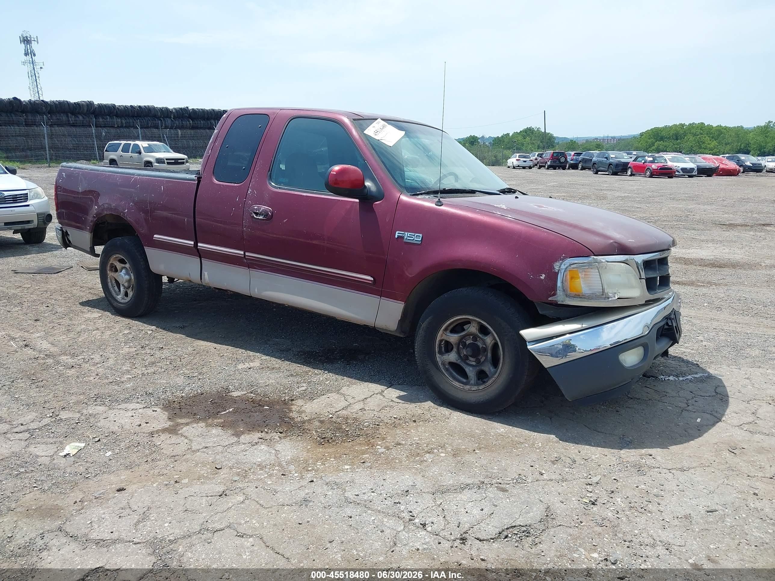 1998 Ford F-150 Standard/xl/xlt Burgundy vin: 1FTZX1727WNB06988