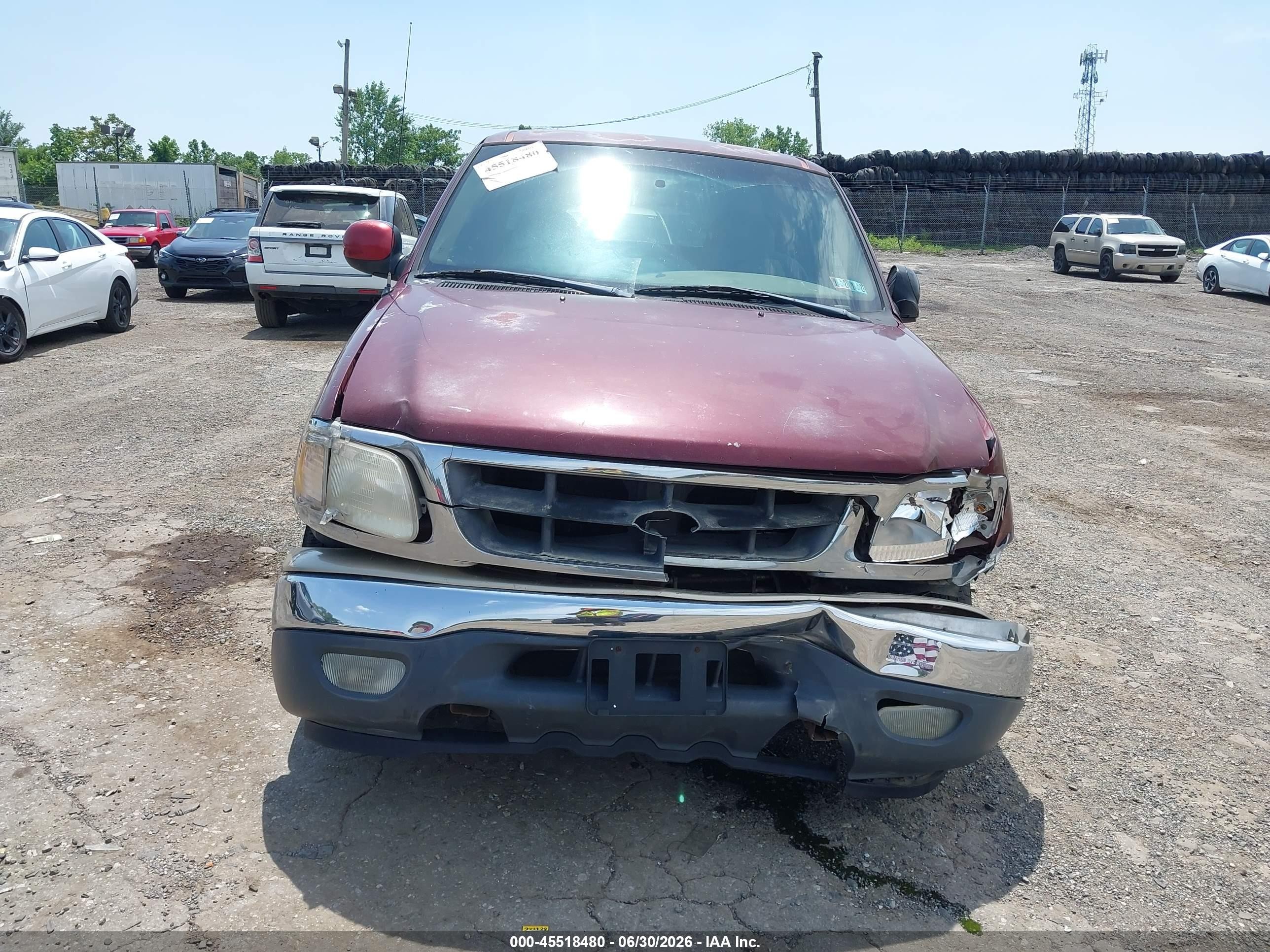 1998 Ford F-150 Standard/xl/xlt Burgundy vin: 1FTZX1727WNB06988
