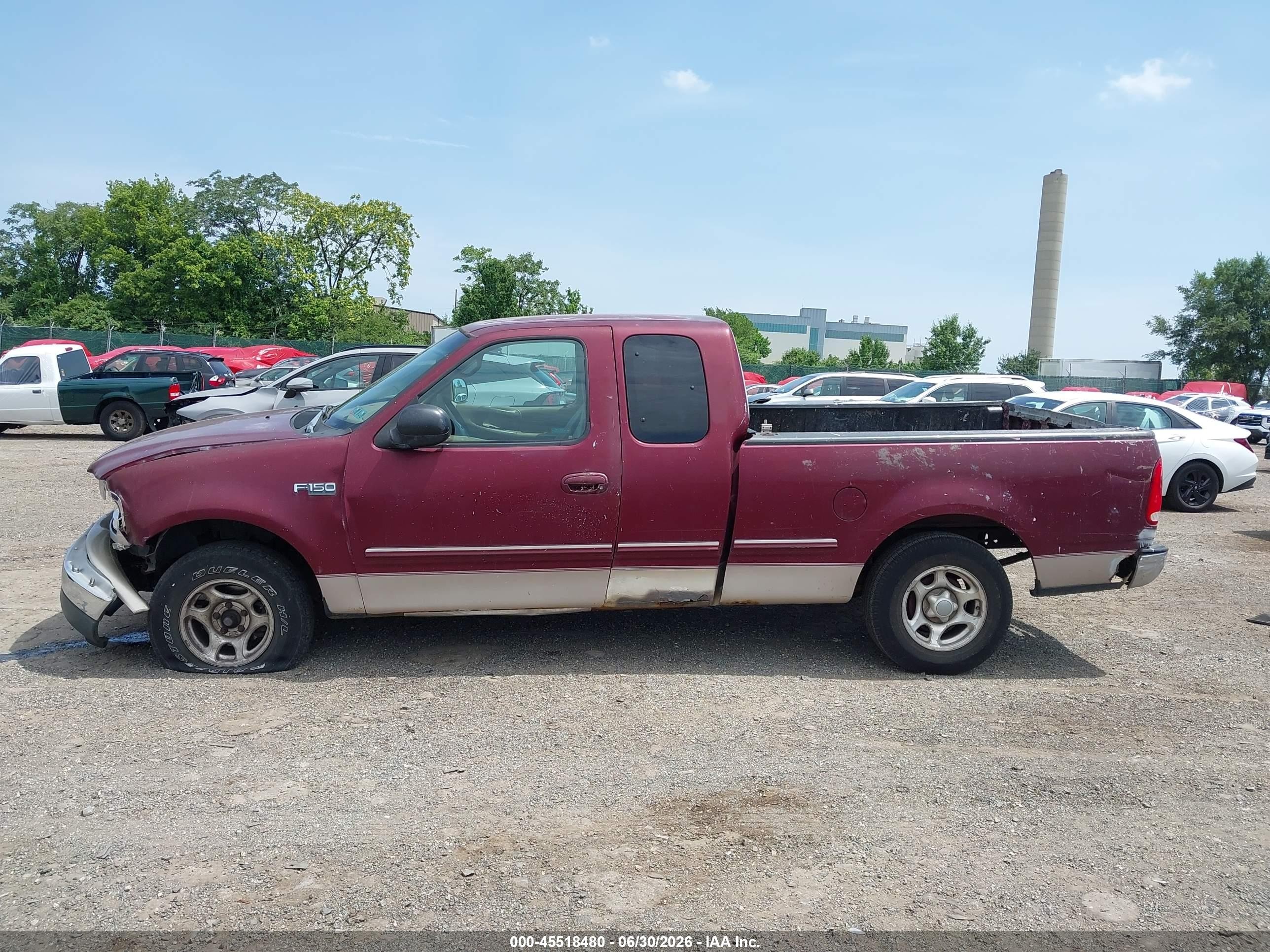 1998 Ford F-150 Standard/xl/xlt Burgundy vin: 1FTZX1727WNB06988