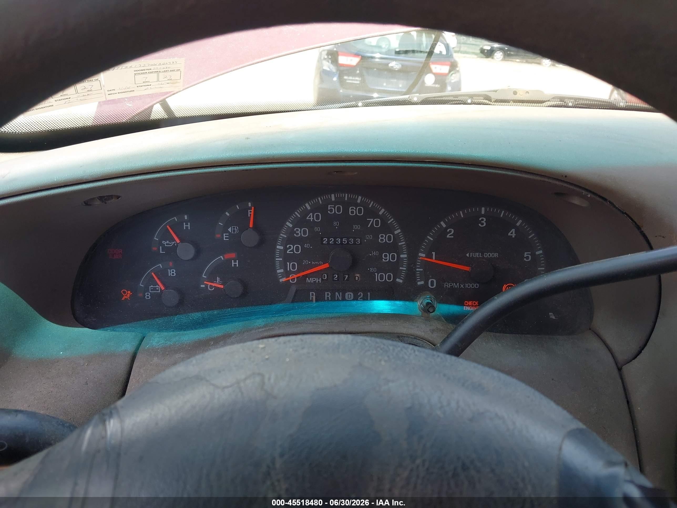1998 Ford F-150 Standard/xl/xlt Burgundy vin: 1FTZX1727WNB06988