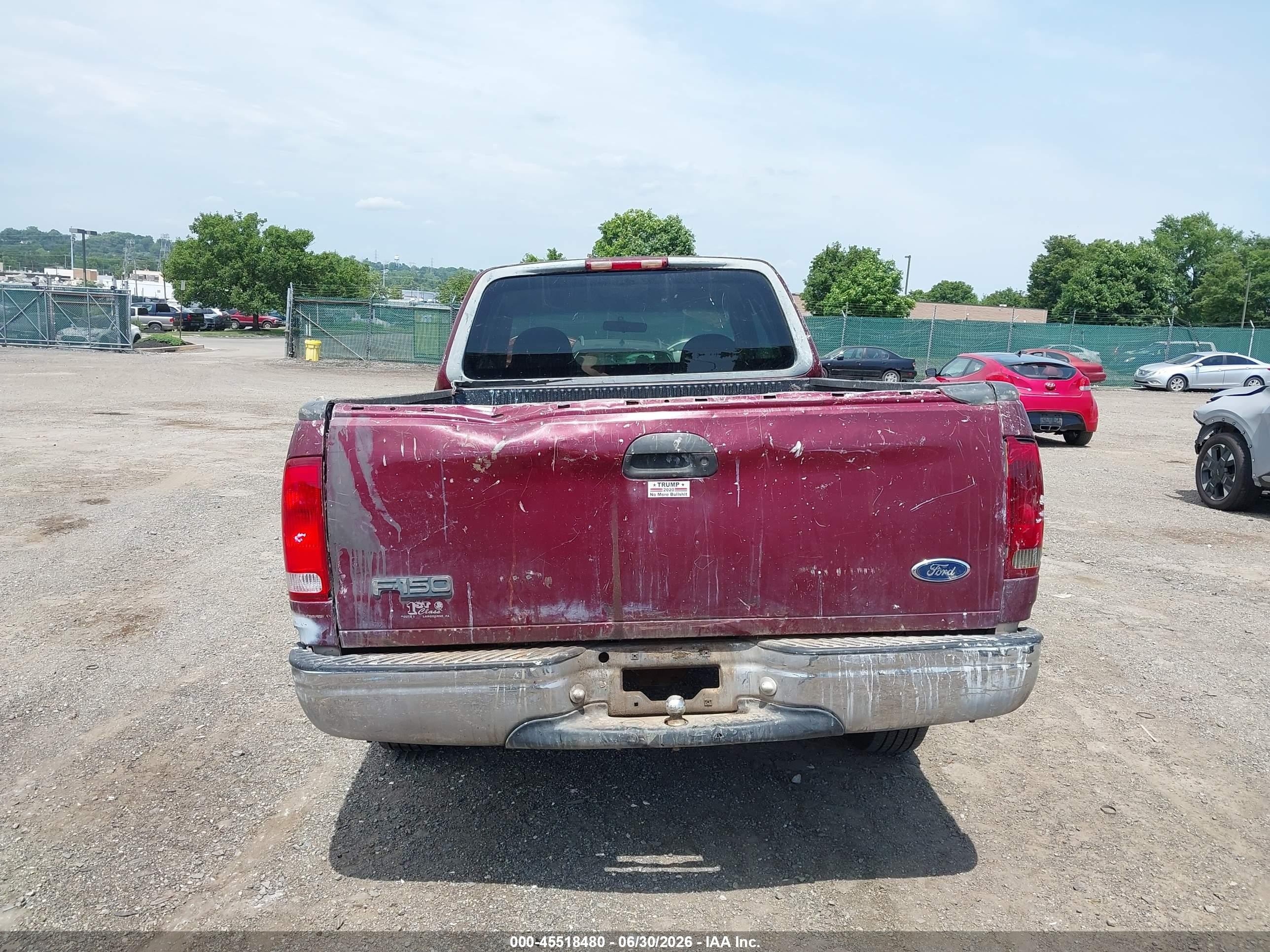 1998 Ford F-150 Standard/xl/xlt Burgundy vin: 1FTZX1727WNB06988