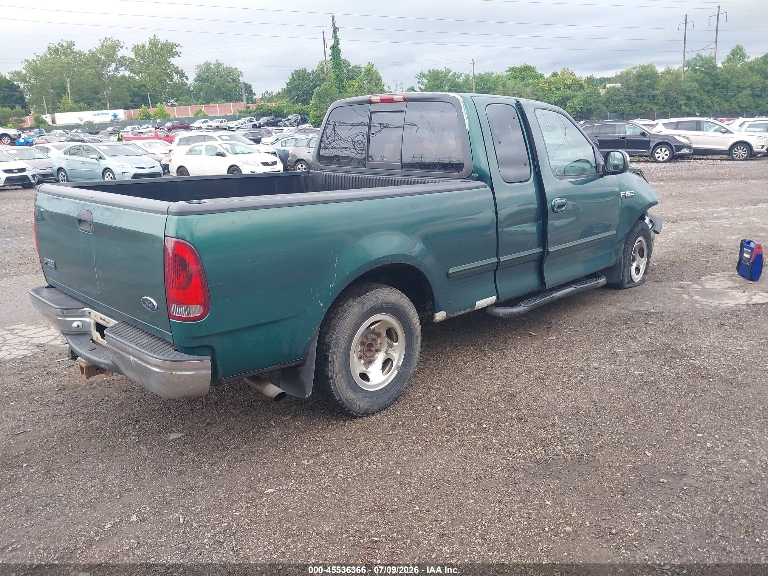 1999 Ford F-150 Work Series/xl/xlt Зеленый vin: 1FTZX1727XNA03765