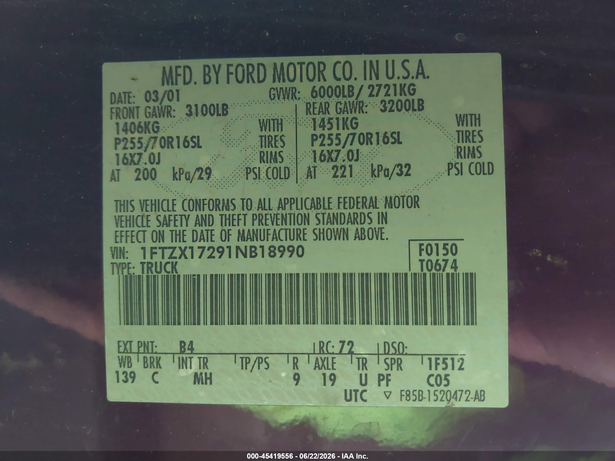 2001 Ford F-150 Xl/xlt Maroon vin: 1FTZX17291NB18990