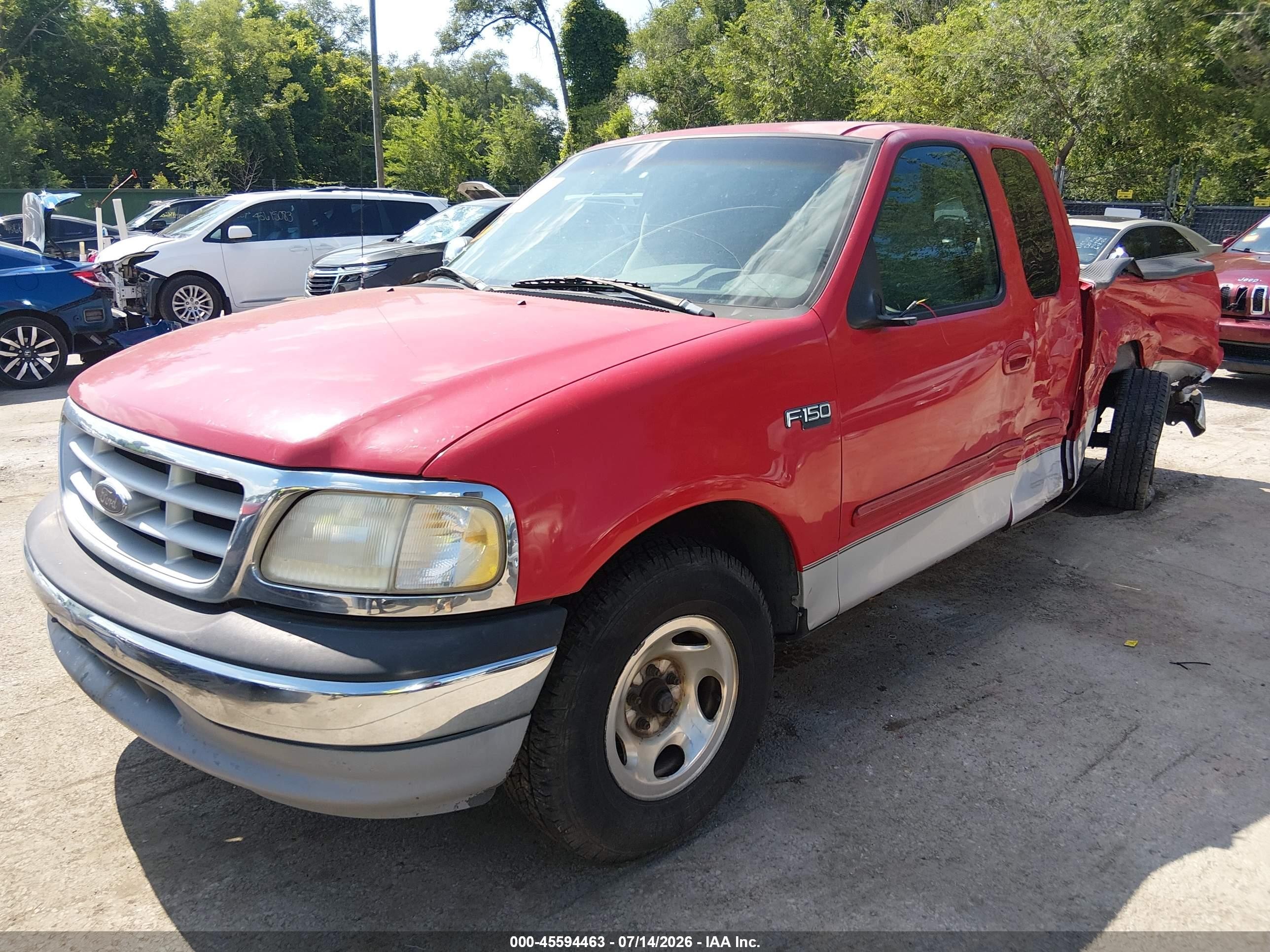 1999 Ford F-150 Work Series/xl/xlt Красный vin: 1FTZX172XXKA53254