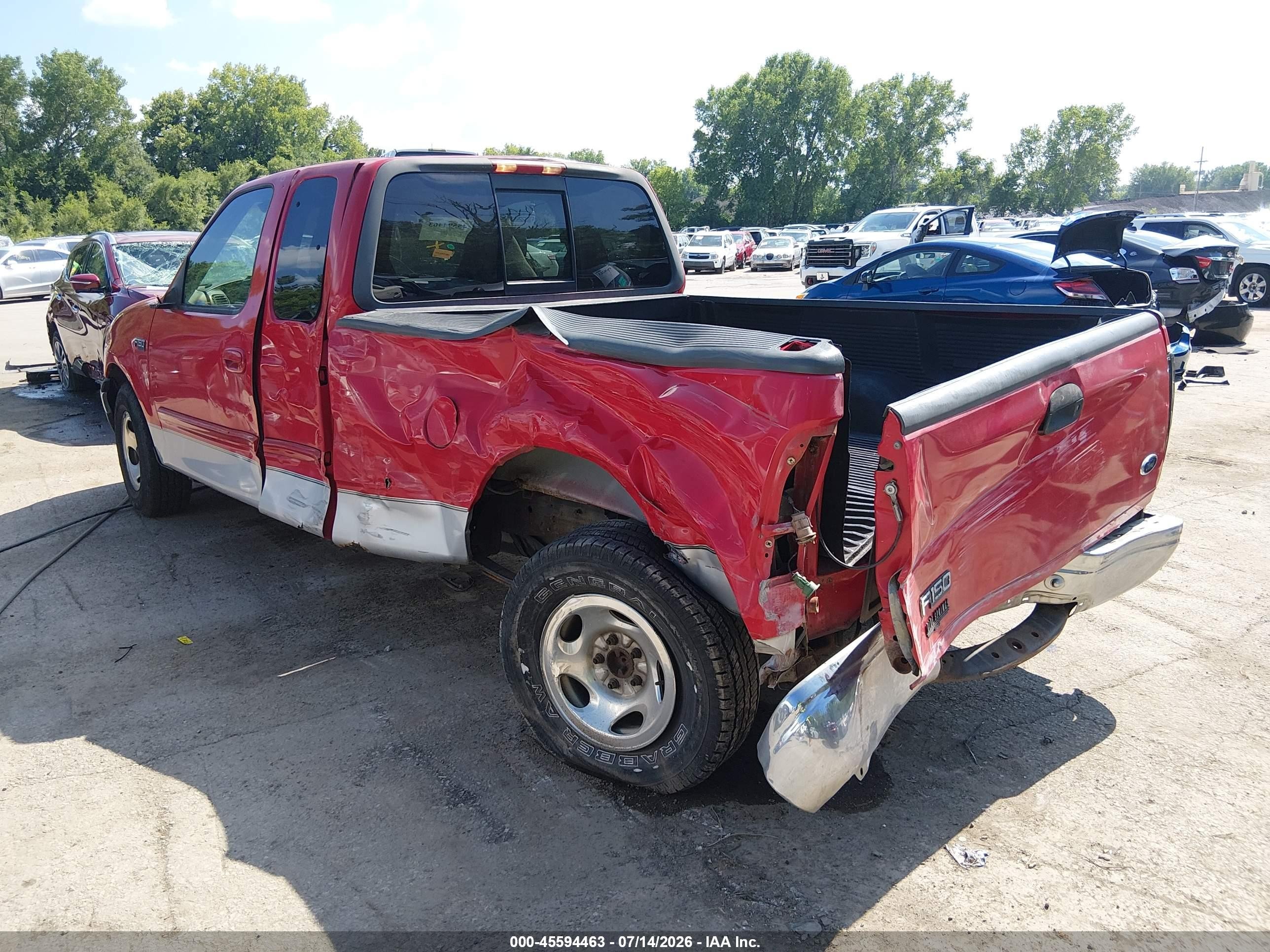 1999 Ford F-150 Work Series/xl/xlt Красный vin: 1FTZX172XXKA53254