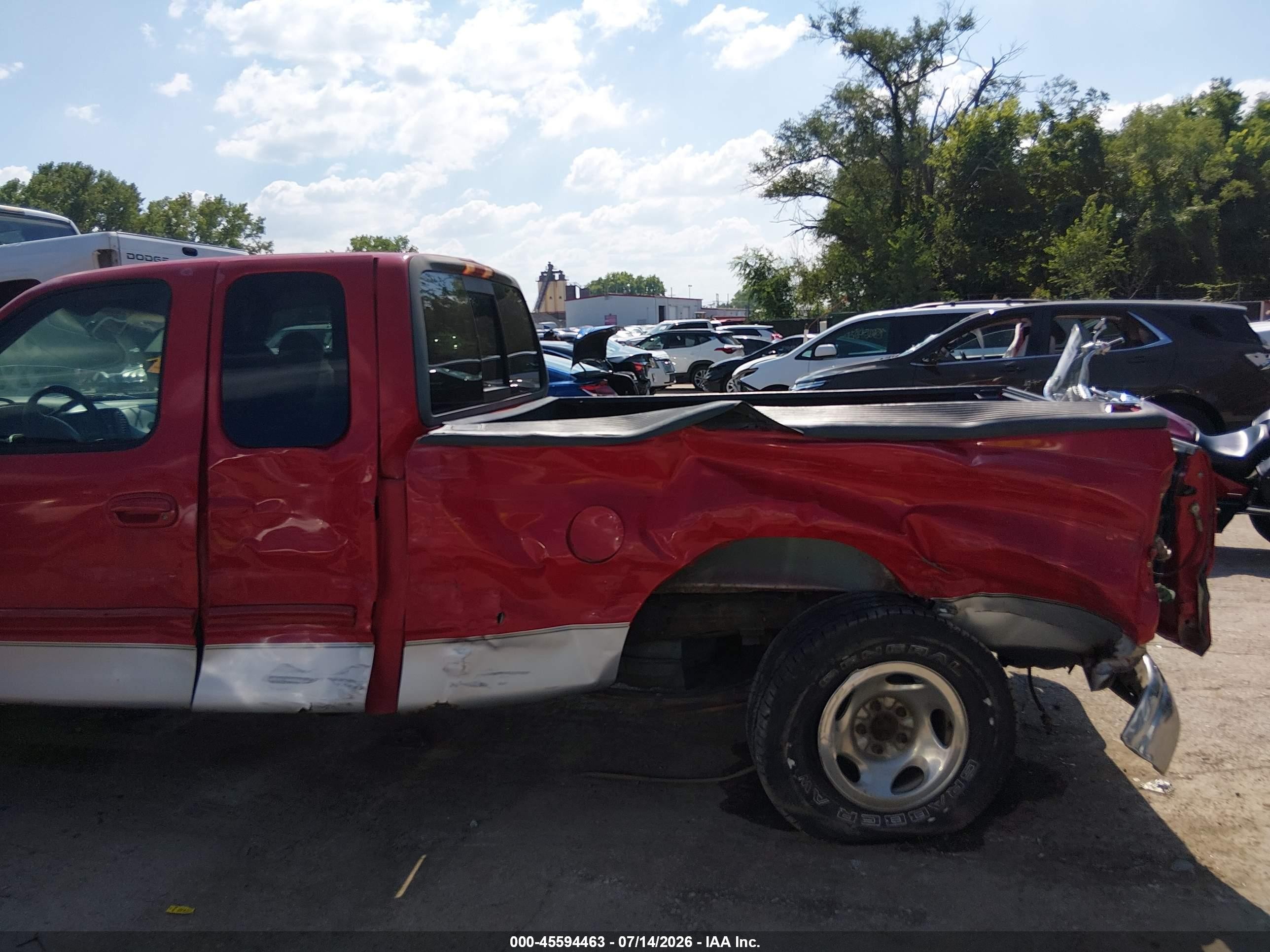 1999 Ford F-150 Work Series/xl/xlt Красный vin: 1FTZX172XXKA53254