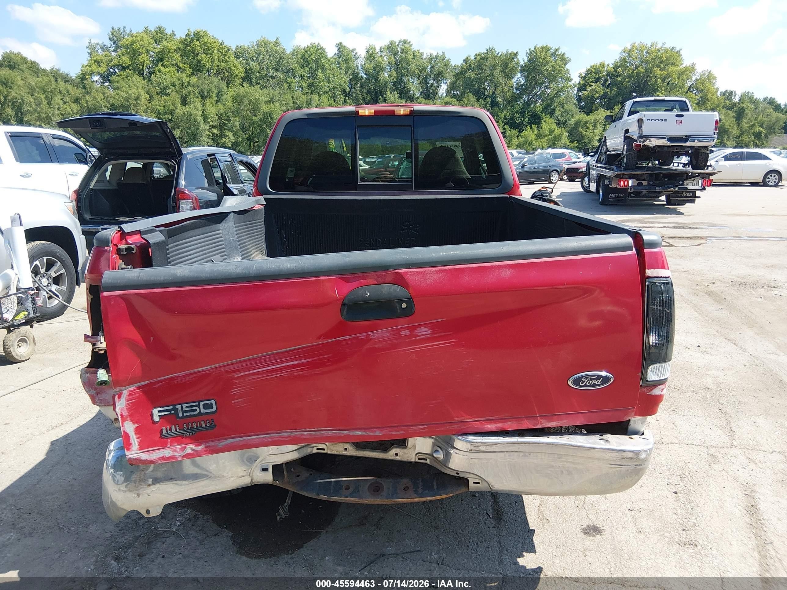1999 Ford F-150 Work Series/xl/xlt Красный vin: 1FTZX172XXKA53254