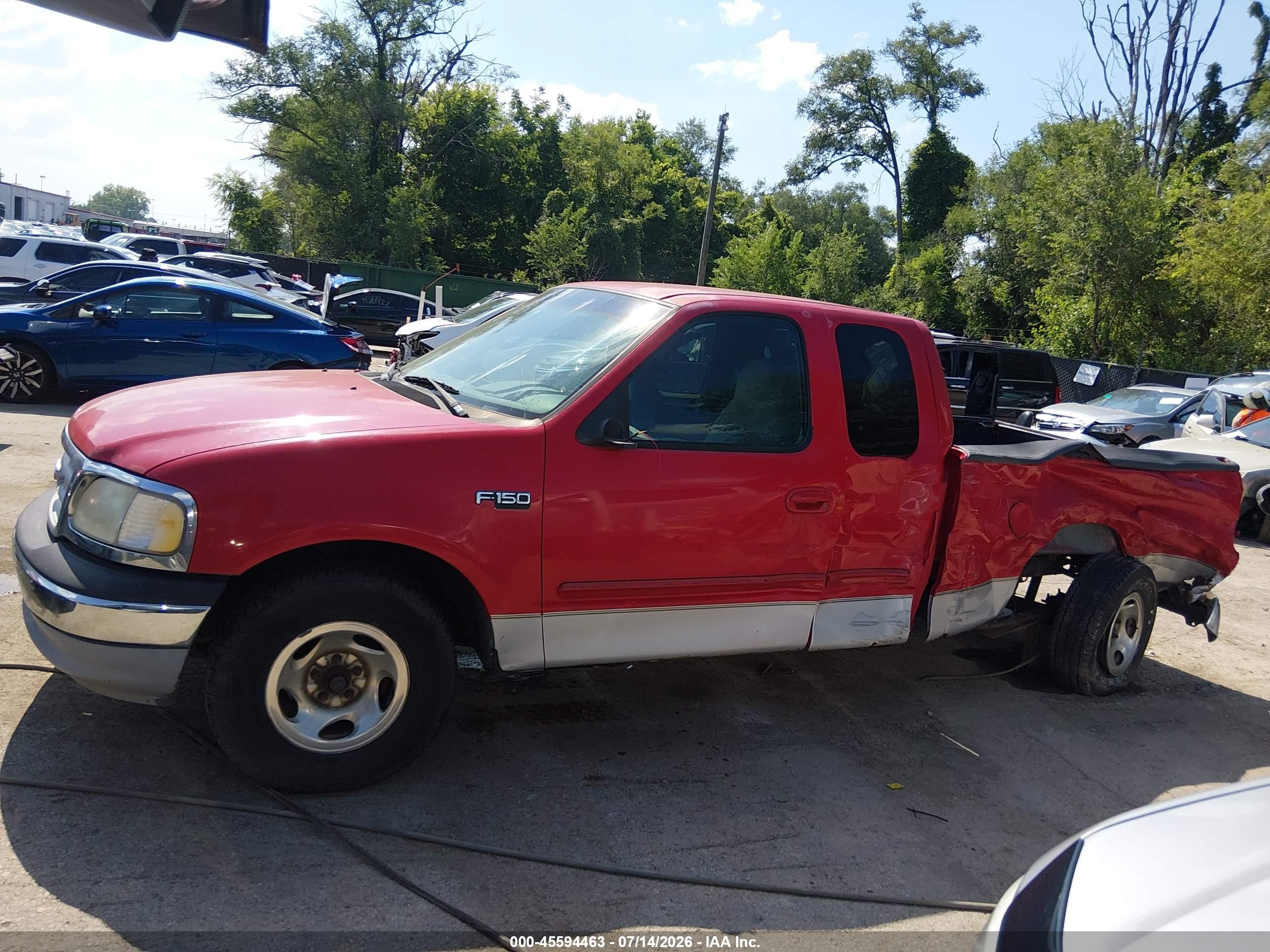 1999 Ford F-150 Work Series/xl/xlt Красный vin: 1FTZX172XXKA53254
