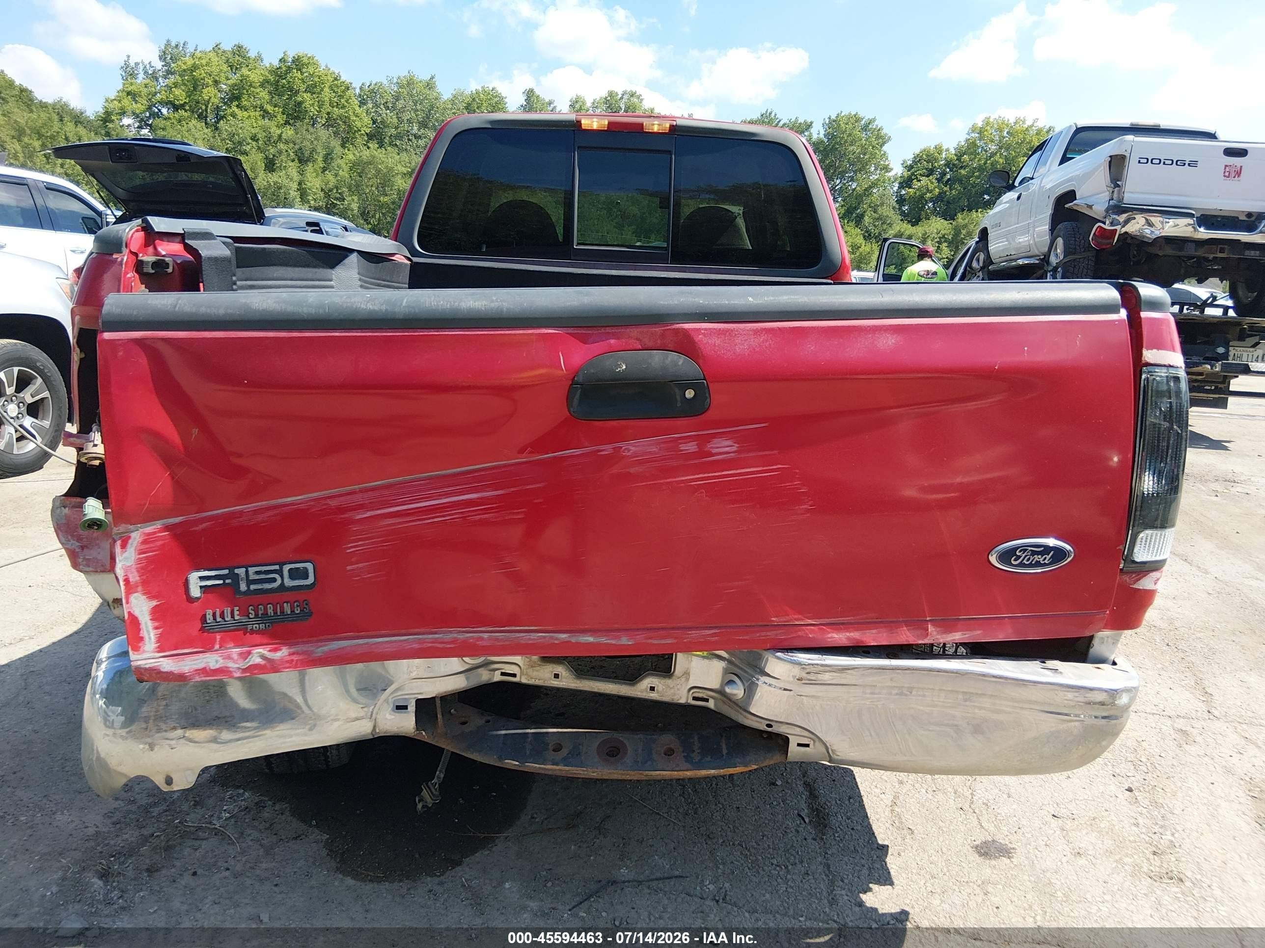 1999 Ford F-150 Work Series/xl/xlt Красный vin: 1FTZX172XXKA53254