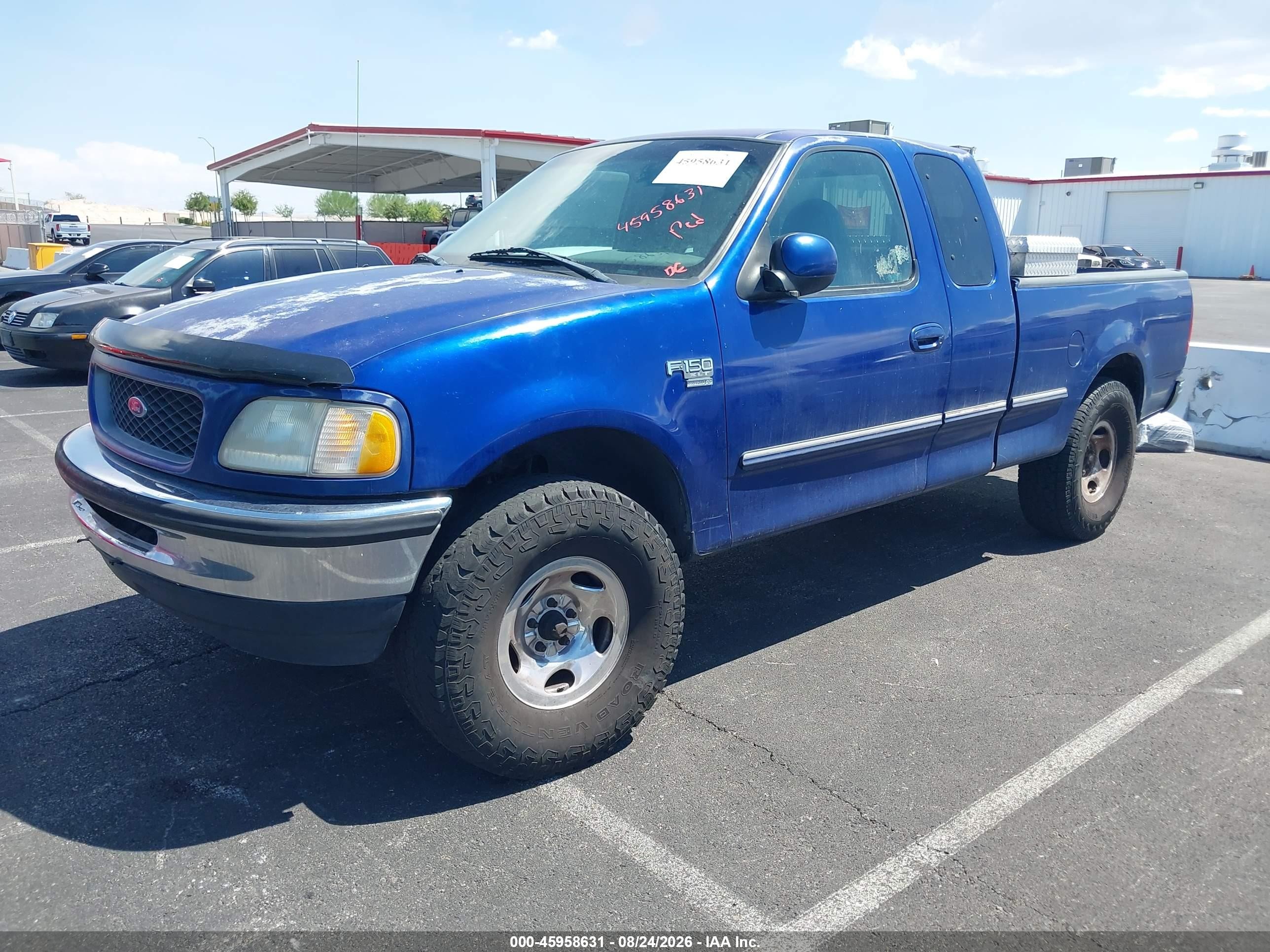 1998 Ford F-150 Lariat/standard/xl/xlt Blue vin: 1FTZX1761WKB27601