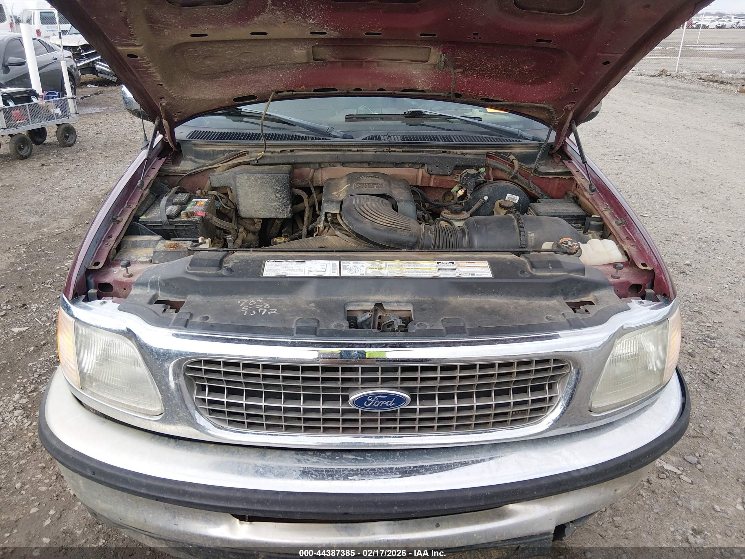 1998 Ford F-150 Lariat/standard/xl/xlt Red vin: 1FTZX1761WKB72778