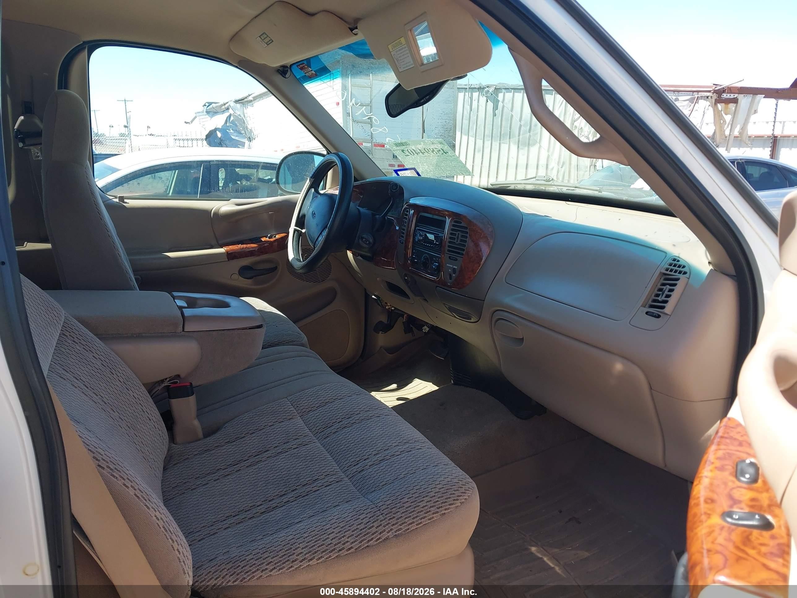 1998 Ford F-150 Lariat/standard/xl/xlt White vin: 1FTZX1763WKA20095