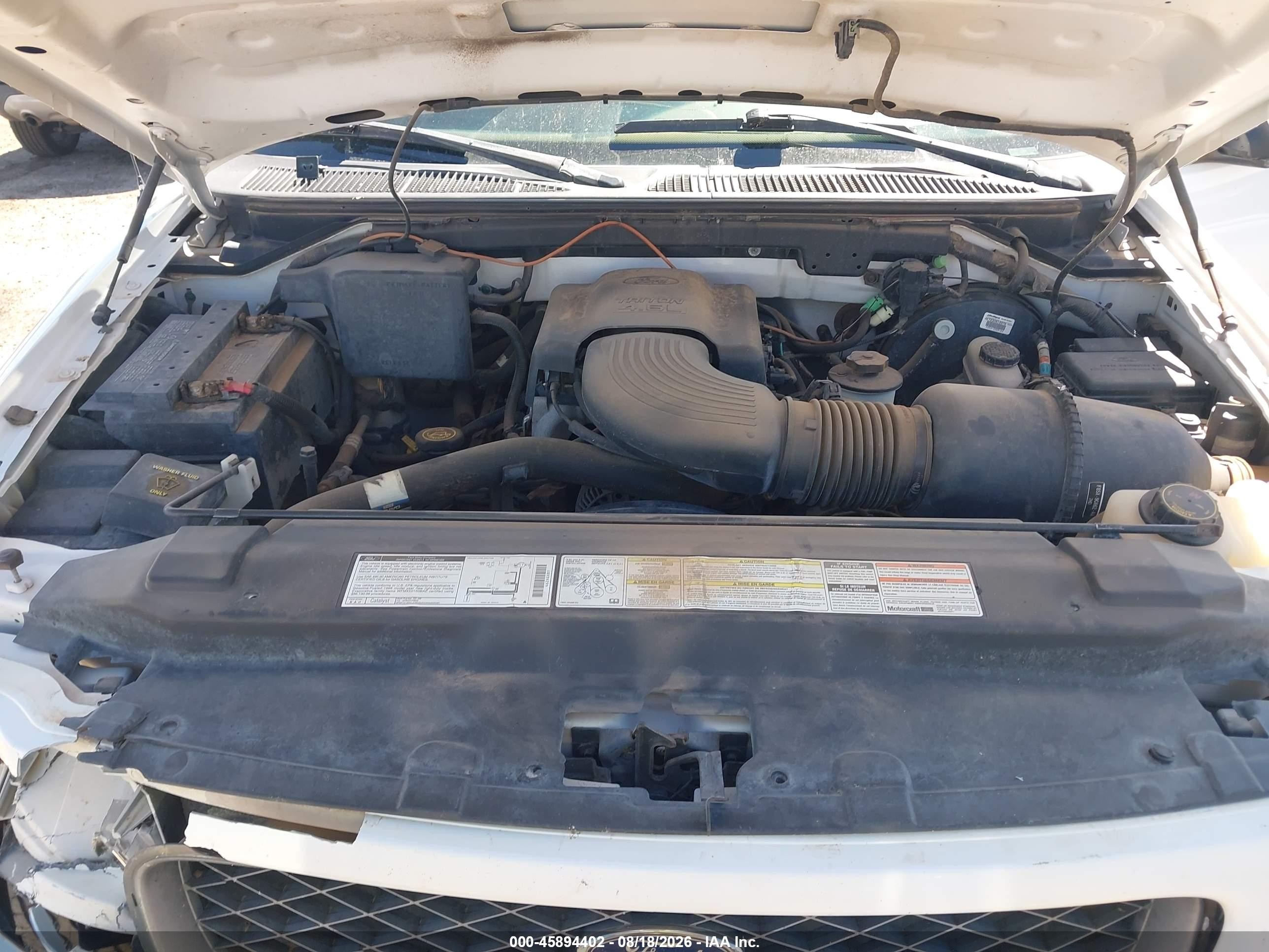 1998 Ford F-150 Lariat/standard/xl/xlt White vin: 1FTZX1763WKA20095