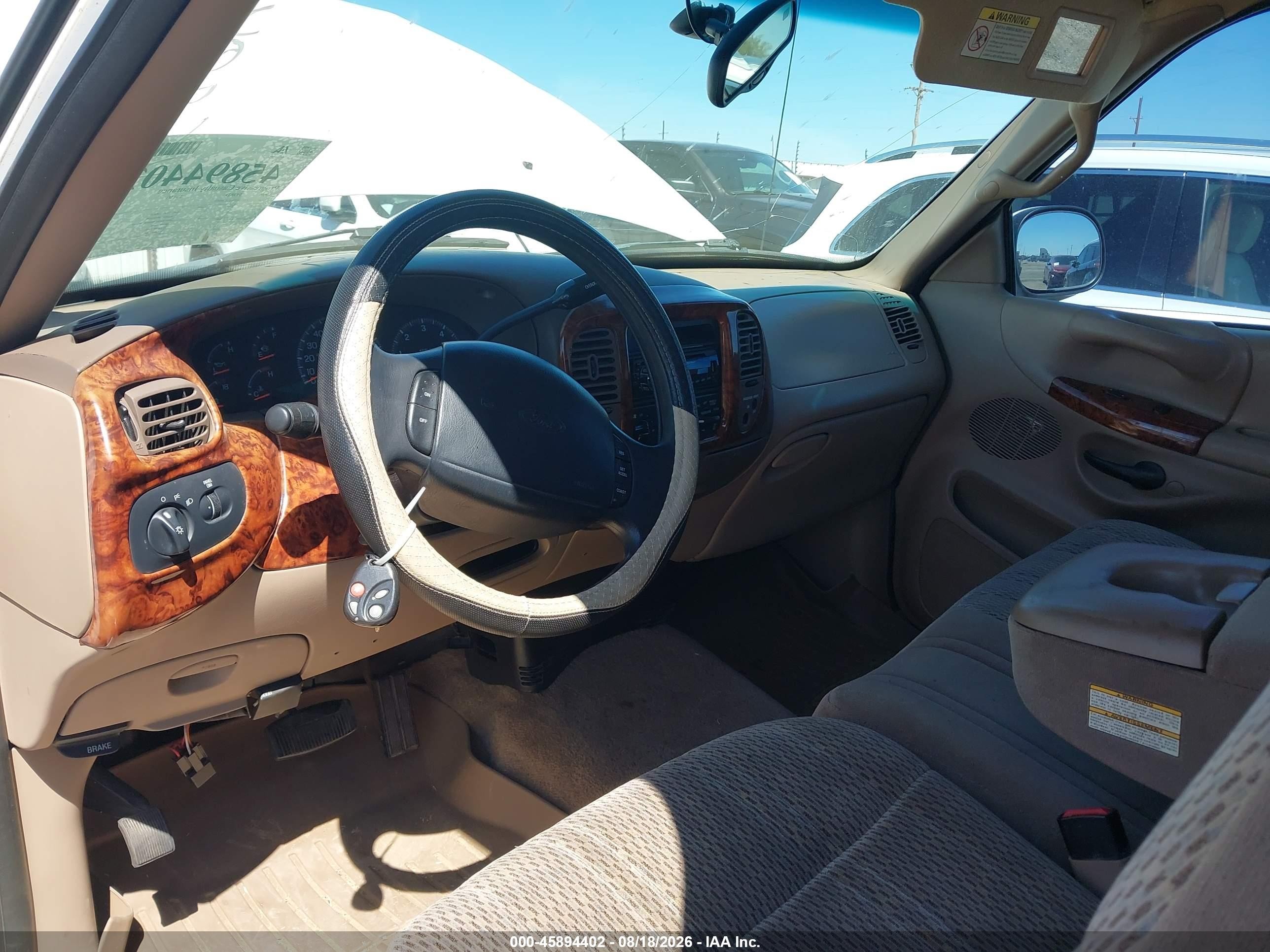 1998 Ford F-150 Lariat/standard/xl/xlt White vin: 1FTZX1763WKA20095