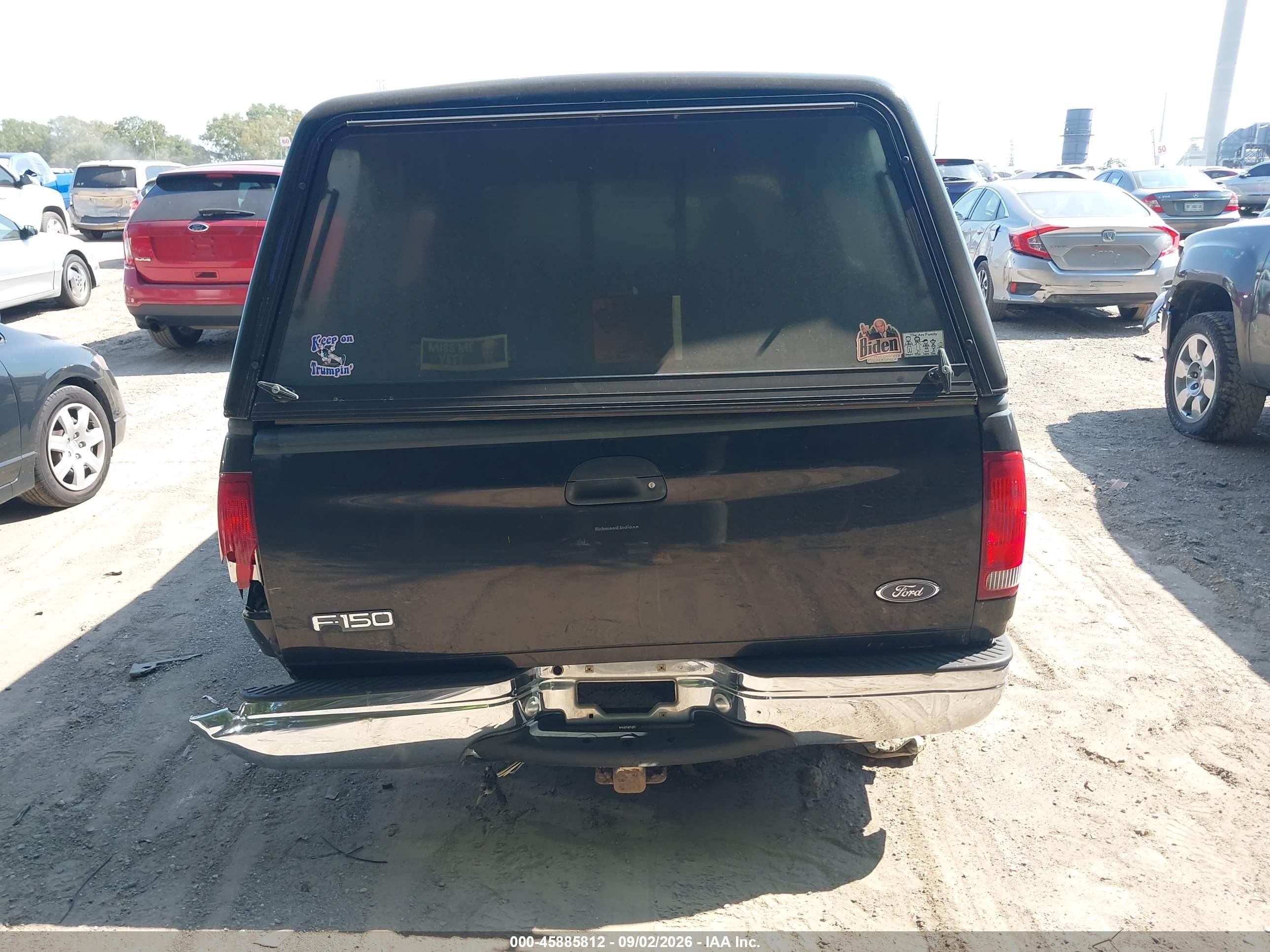 1998 Ford F-150 Lariat/standard/xl/xlt Black vin: 1FTZX1763WNB49758