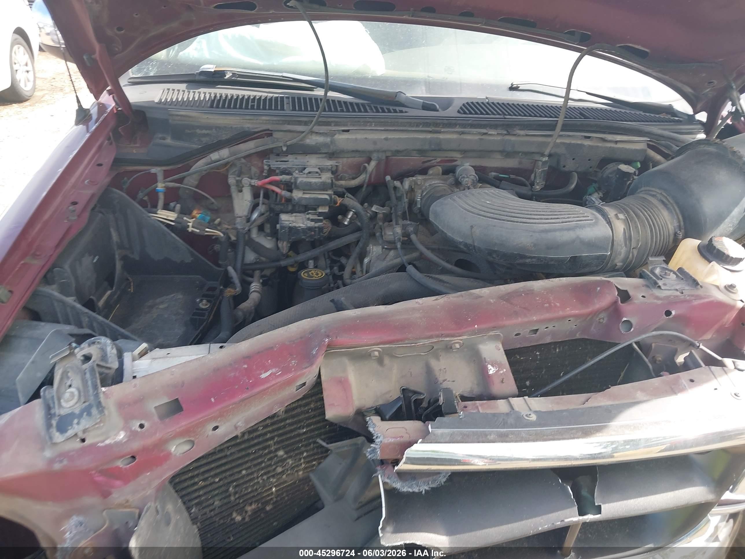 1998 Ford F-150 Lariat/standard/xl/xlt Burgundy vin: 1FTZX1764WKA53638