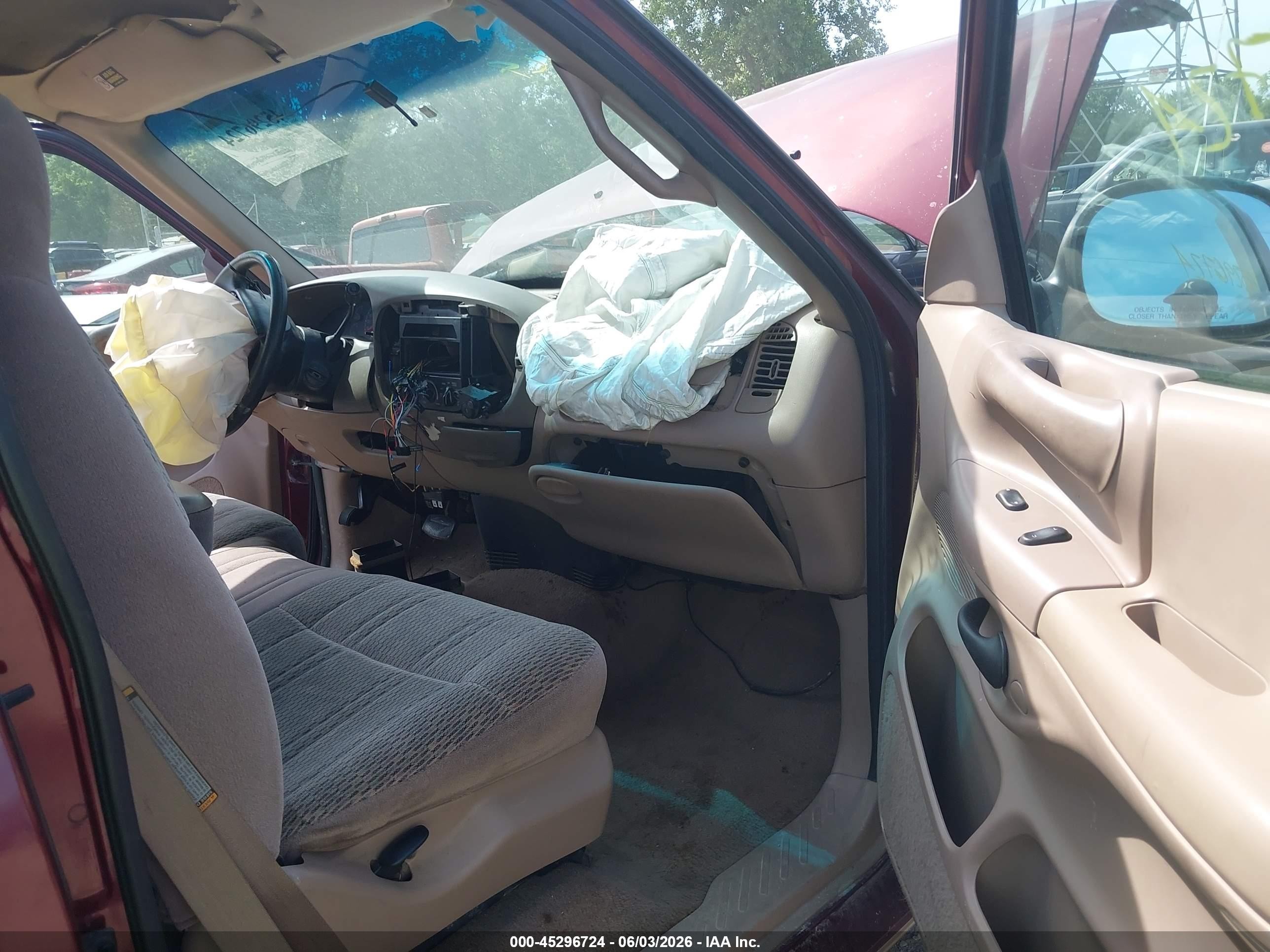 1998 Ford F-150 Lariat/standard/xl/xlt Burgundy vin: 1FTZX1764WKA53638