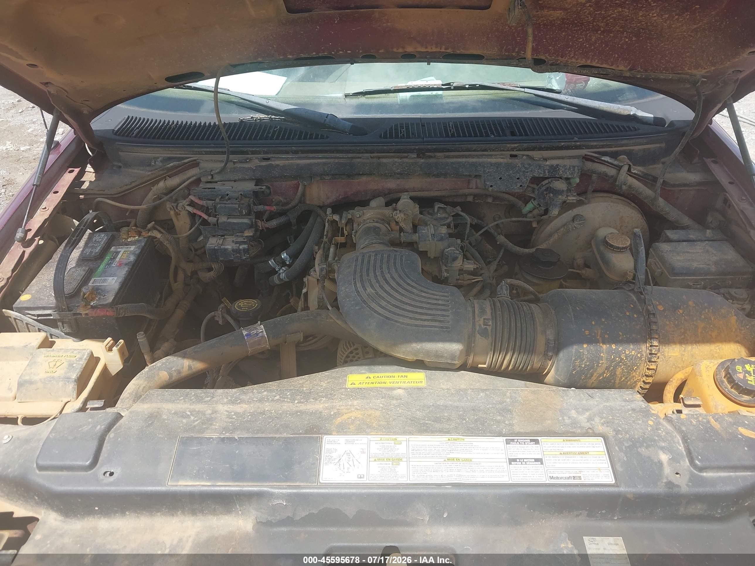 1998 Ford F-150 Lariat/standard/xl/xlt Maroon vin: 1FTZX1765WKC42749