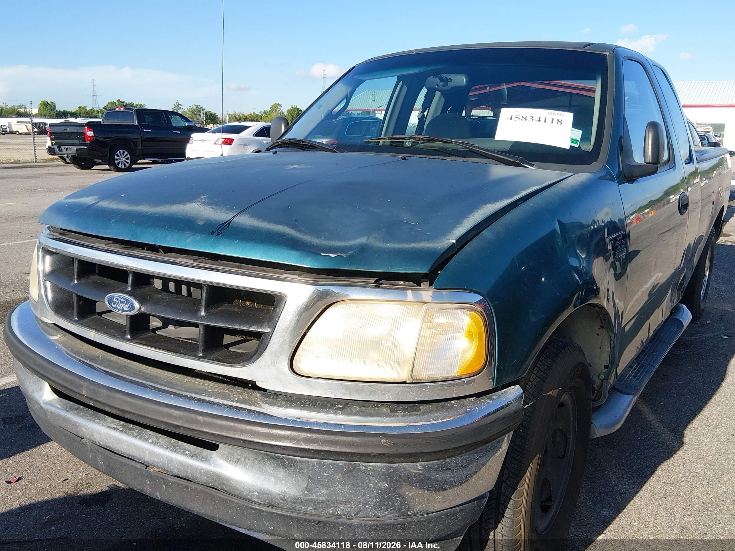 1998 Ford F-150 Lariat/standard/xl/xlt Green vin: 1FTZX1766WNB70149