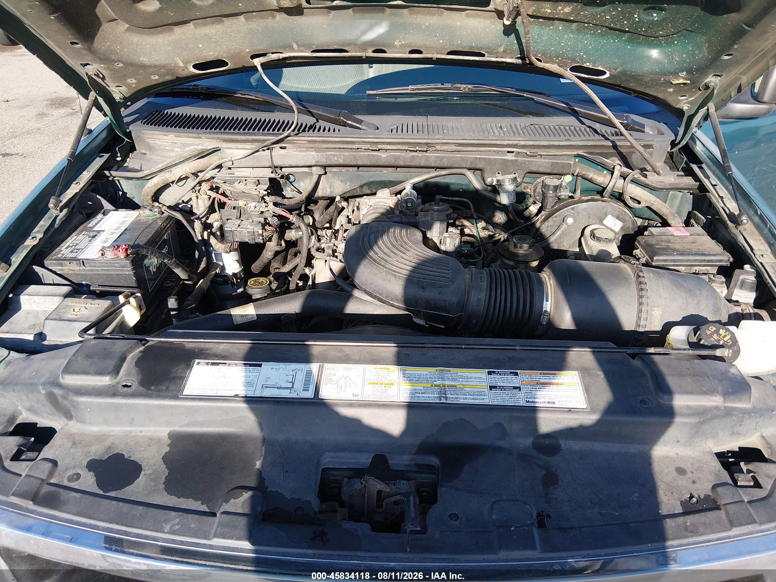 1998 Ford F-150 Lariat/standard/xl/xlt Green vin: 1FTZX1766WNB70149