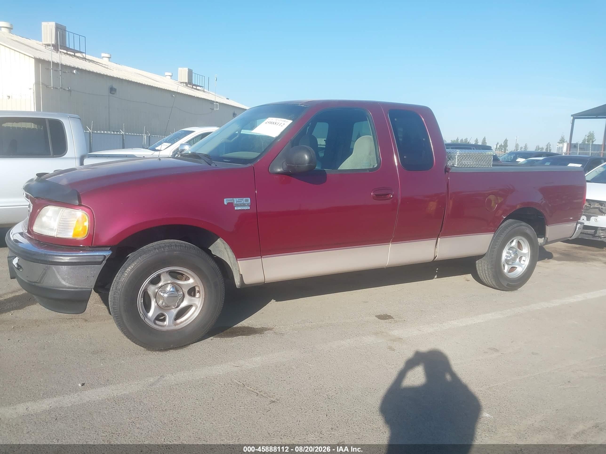 1998 Ford F-150 Lariat/standard/xl/xlt Red vin: 1FTZX1768WNB09000
