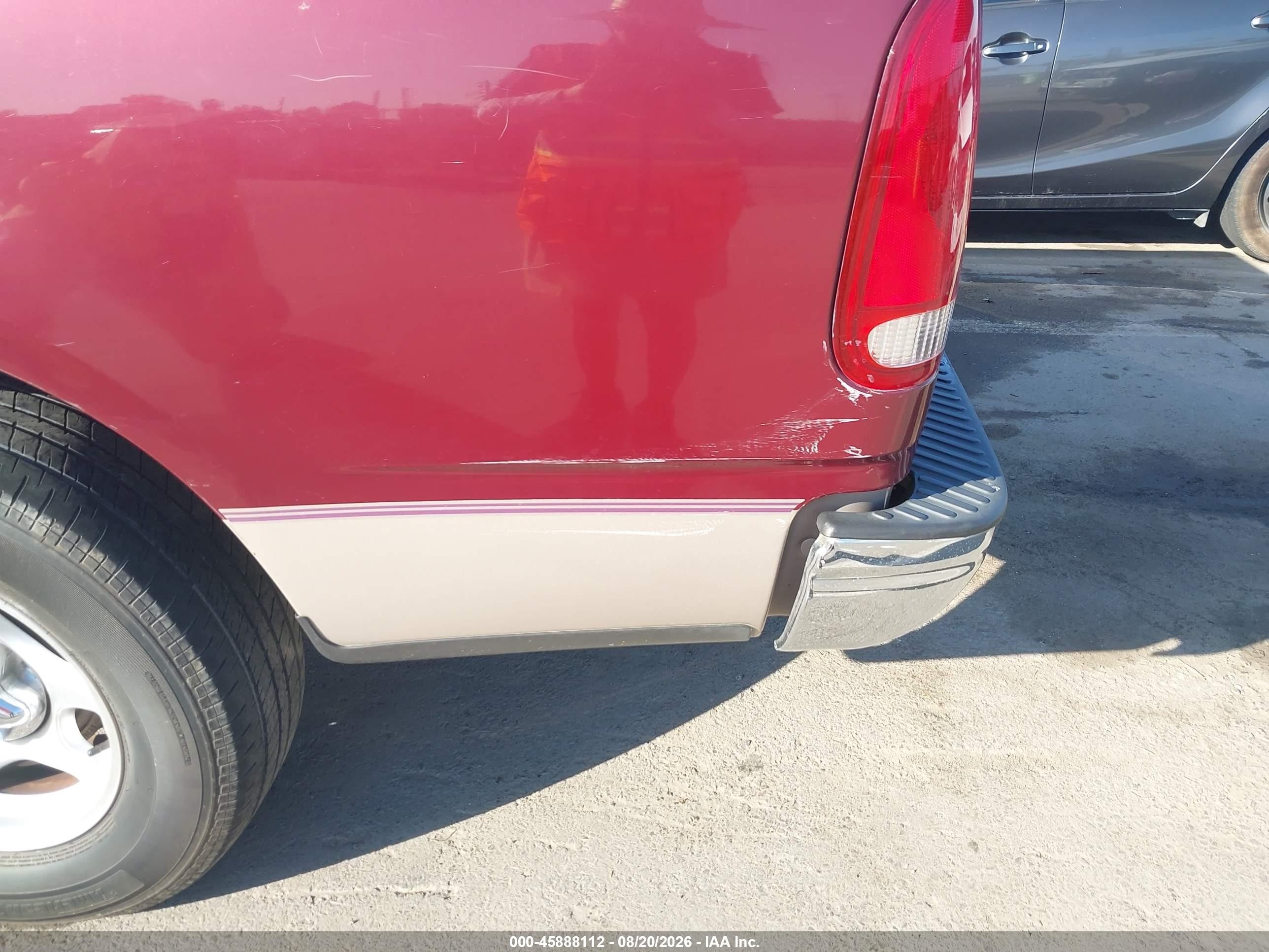 1998 Ford F-150 Lariat/standard/xl/xlt Red vin: 1FTZX1768WNB09000