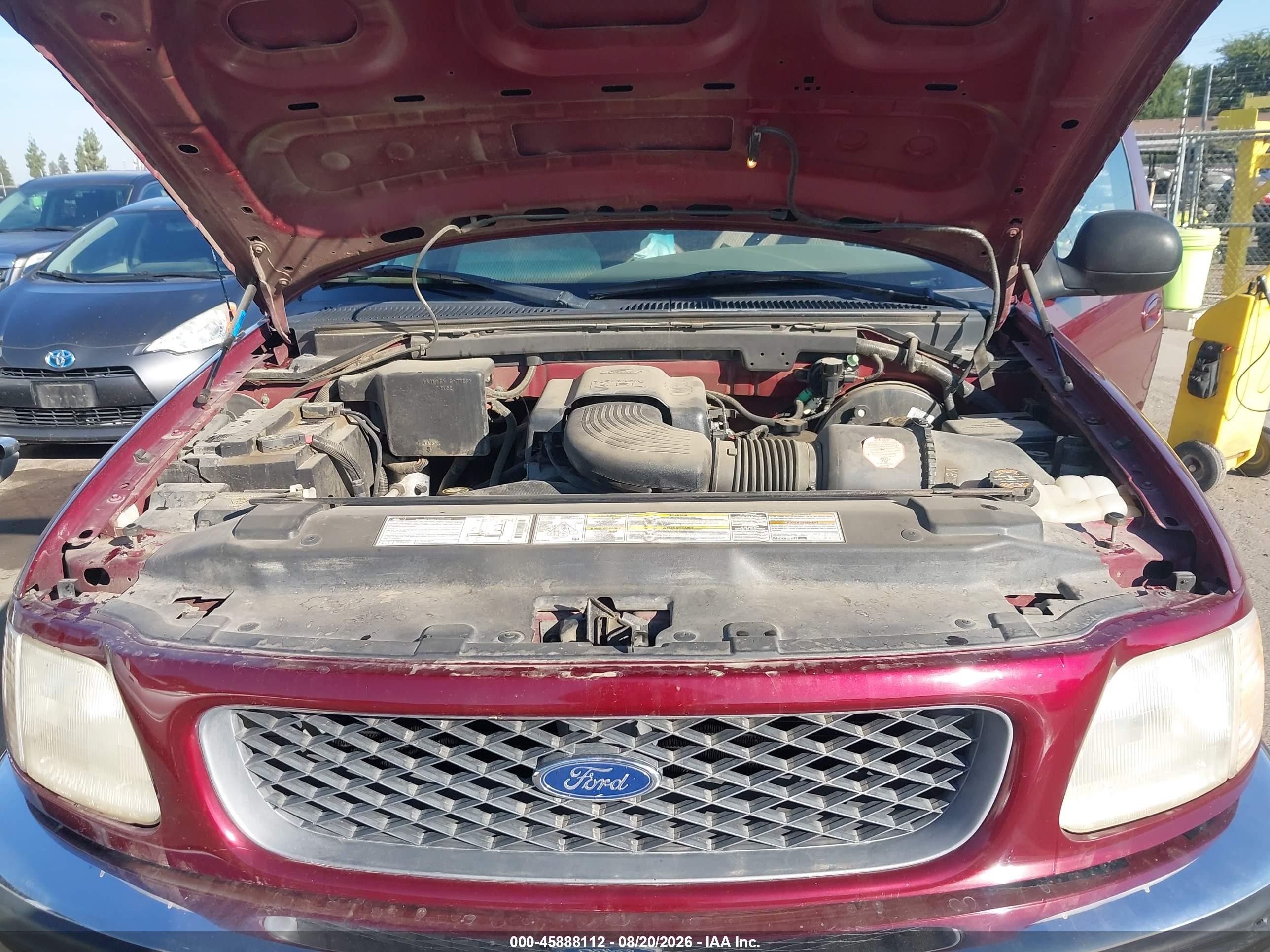 1998 Ford F-150 Lariat/standard/xl/xlt Red vin: 1FTZX1768WNB09000