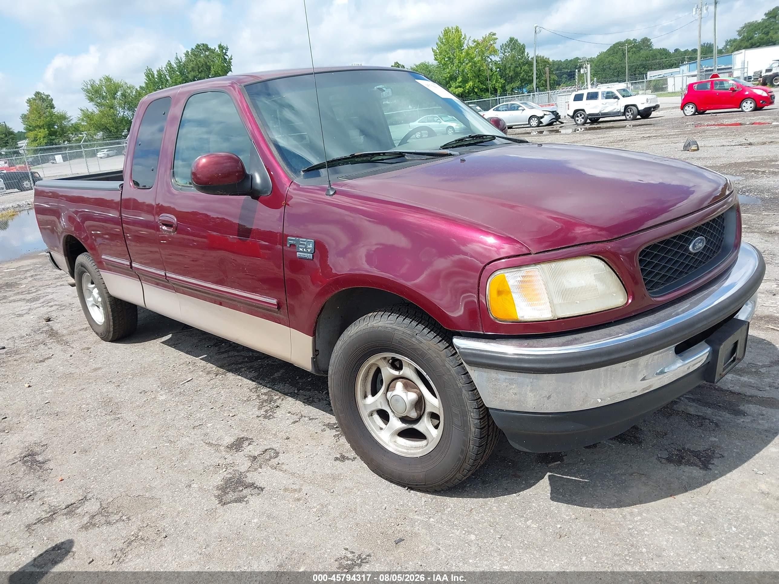 1998 Ford F-150 Lariat/standard/xl/xlt Burgundy vin: 1FTZX17W7WNC37826