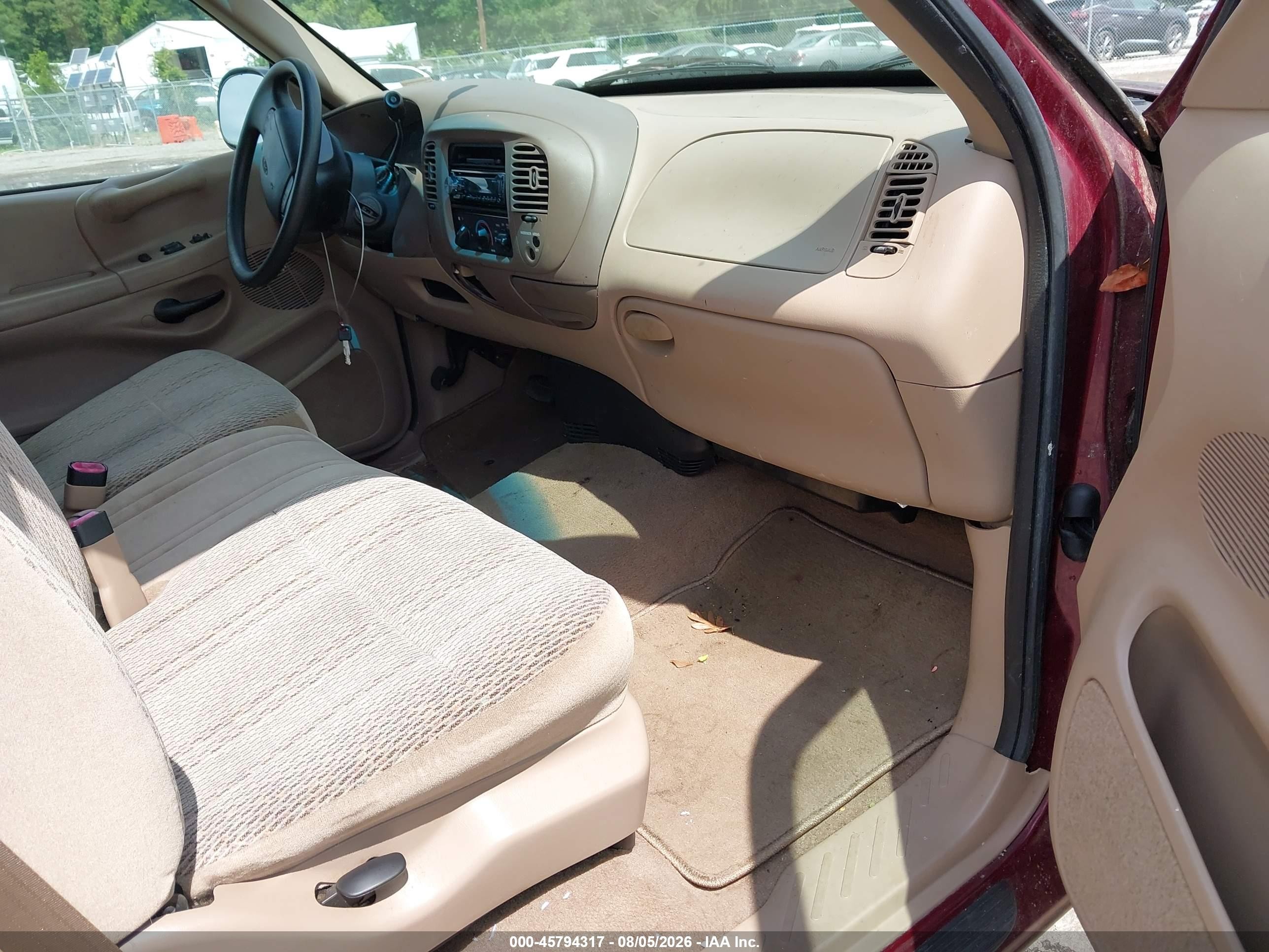 1998 Ford F-150 Lariat/standard/xl/xlt Burgundy vin: 1FTZX17W7WNC37826