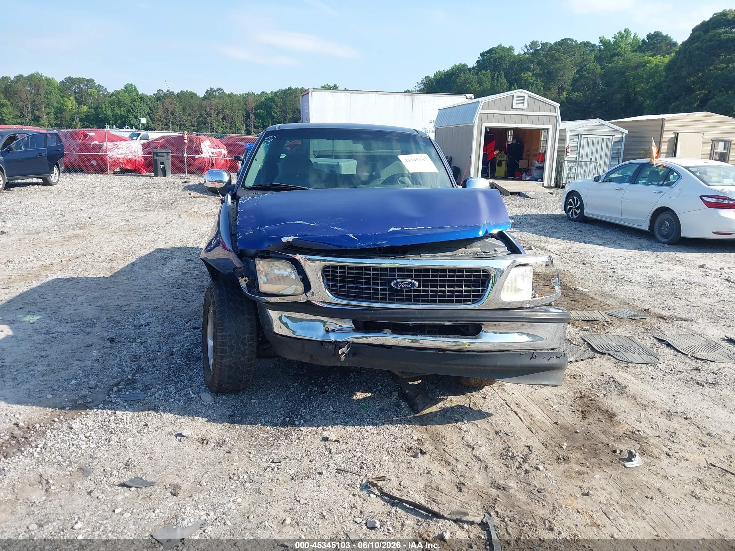 1998 Ford F-150 Lariat/standard/xl/xlt Blue vin: 1FTZX17W9WNB36495