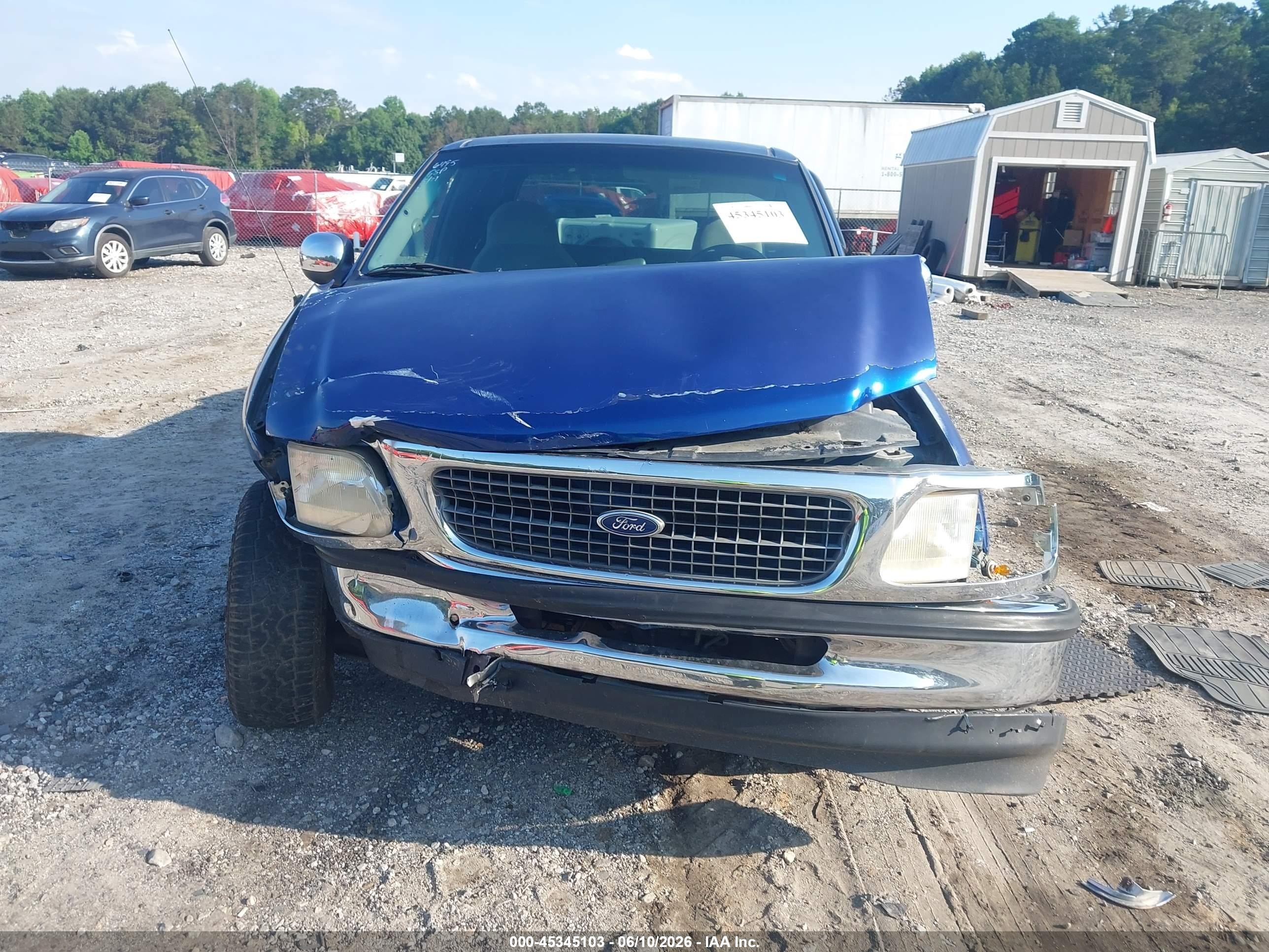 1998 Ford F-150 Lariat/standard/xl/xlt Blue vin: 1FTZX17W9WNB36495