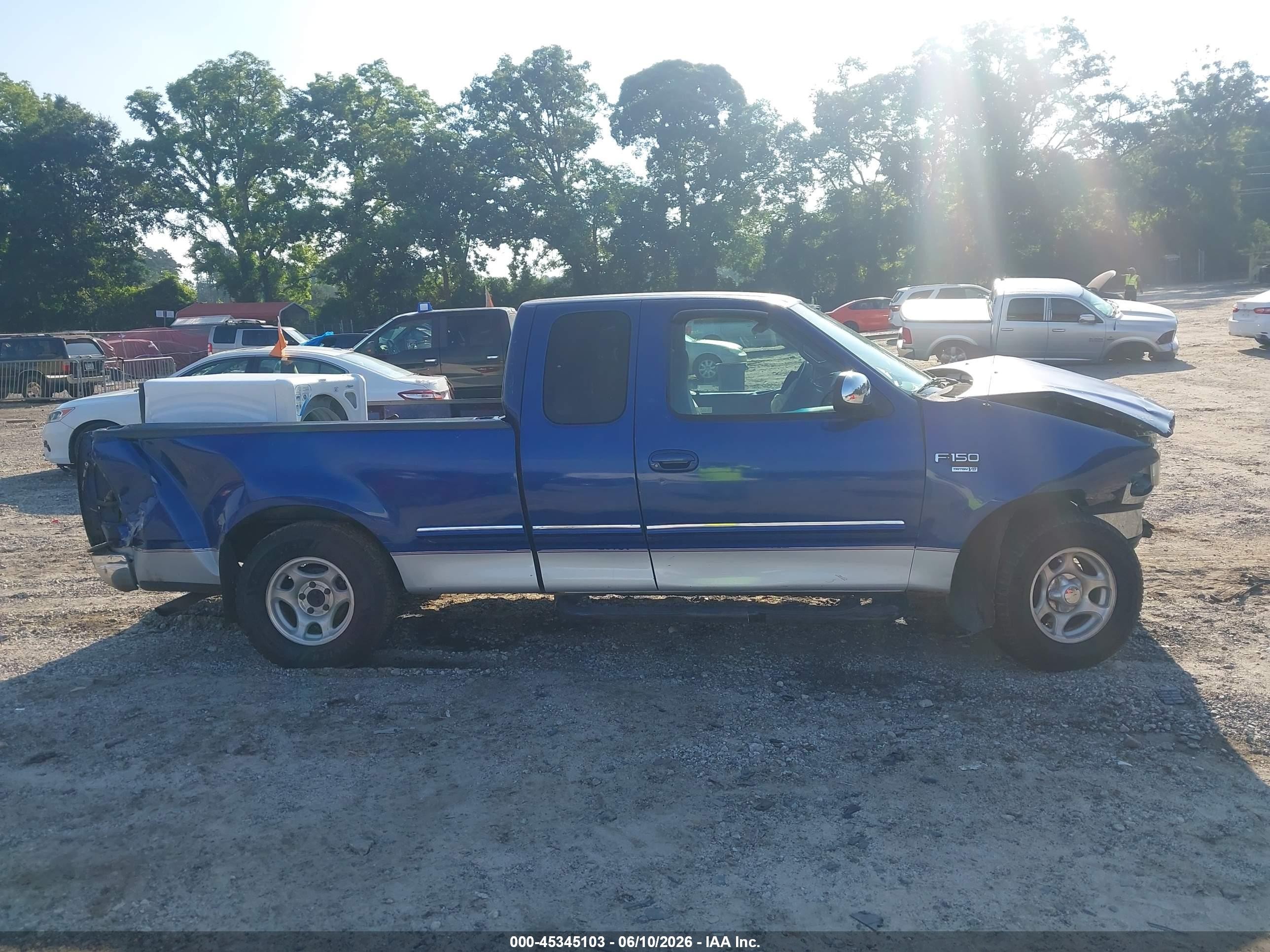 1998 Ford F-150 Lariat/standard/xl/xlt Blue vin: 1FTZX17W9WNB36495
