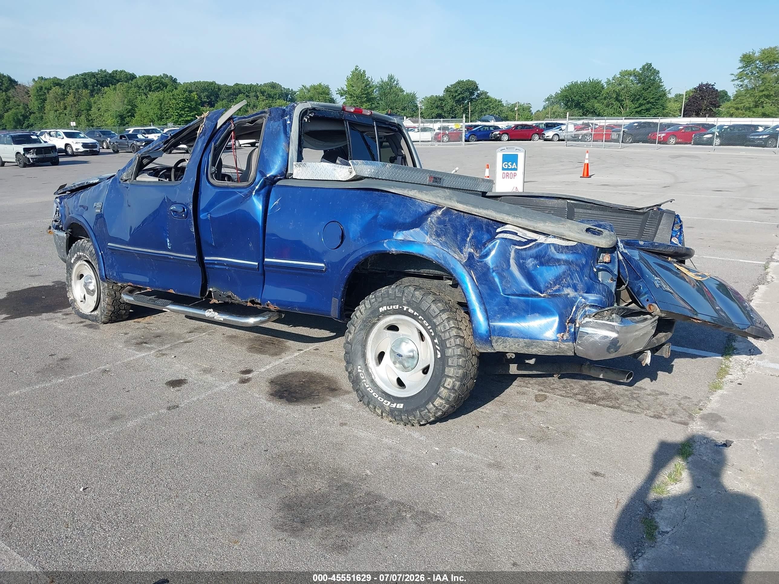 1998 Ford F-150 Lariat/standard/xl/xlt Blue vin: 1FTZX18W5WNA46999