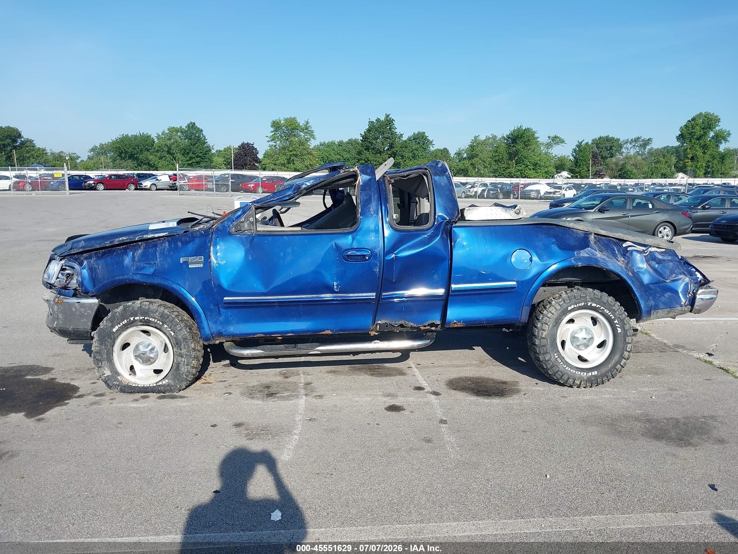 1998 Ford F-150 Lariat/standard/xl/xlt Blue vin: 1FTZX18W5WNA46999