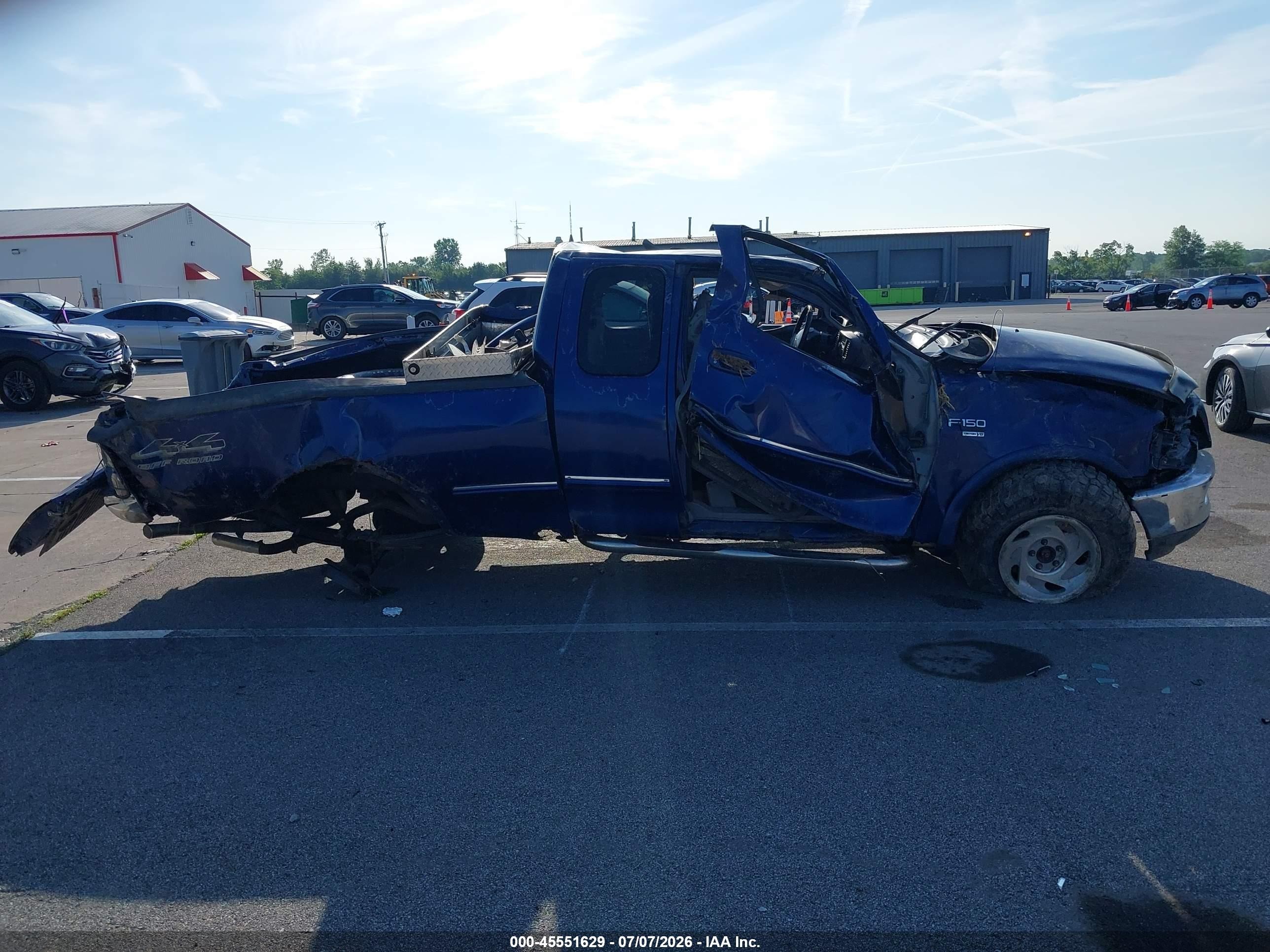 1998 Ford F-150 Lariat/standard/xl/xlt Blue vin: 1FTZX18W5WNA46999
