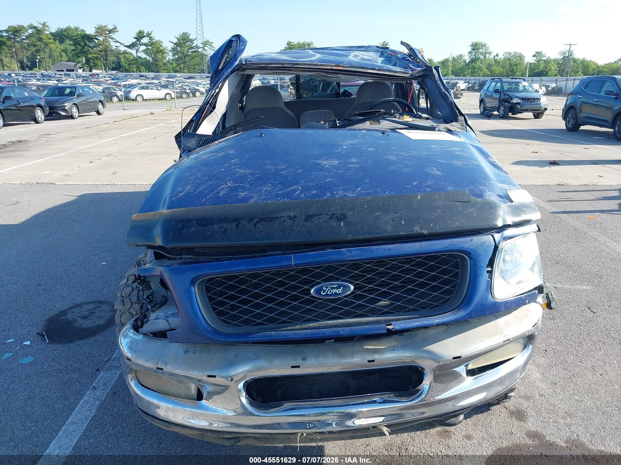 1998 Ford F-150 Lariat/standard/xl/xlt Blue vin: 1FTZX18W5WNA46999