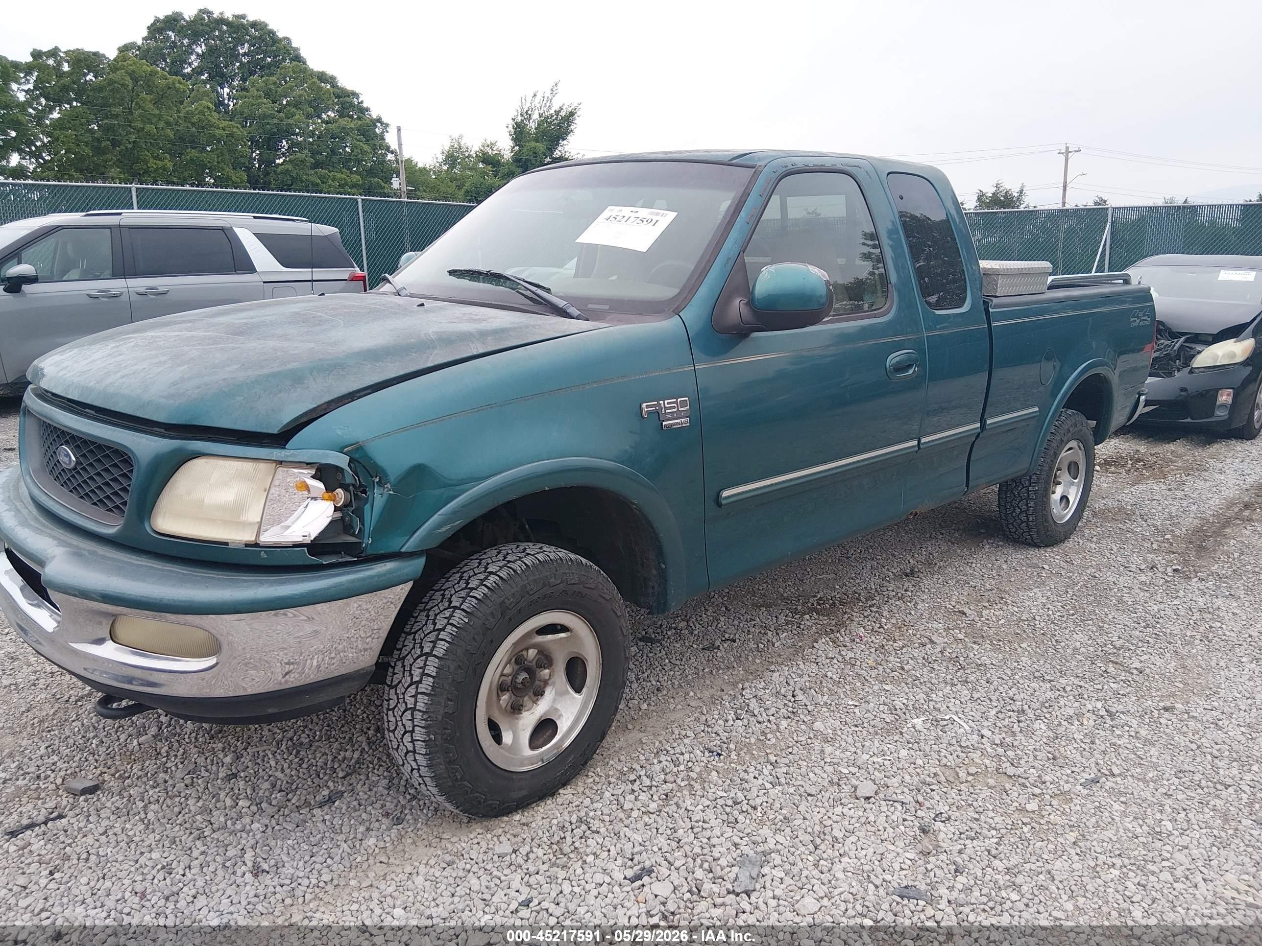 1998 Ford F-150 Lariat/standard/xl/xlt Green vin: 1FTZX18W6WNA84516