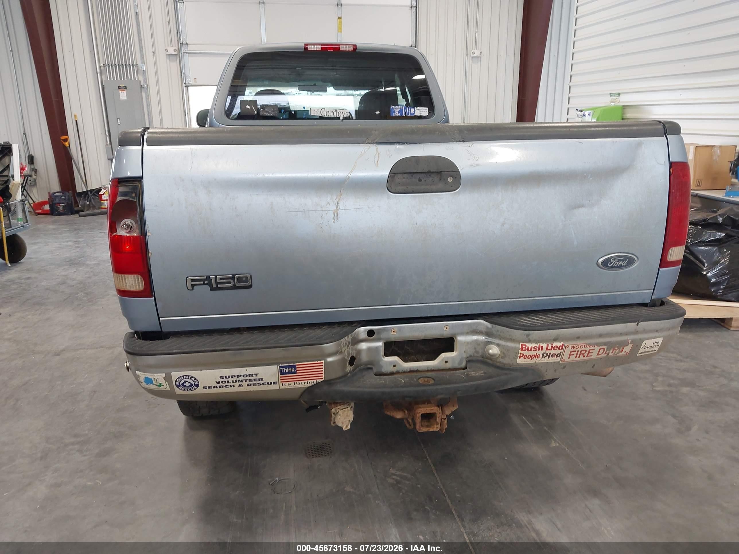 1998 Ford F-150 Lariat/standard/xl/xlt Blue vin: 1FTZX18W8WKA73373