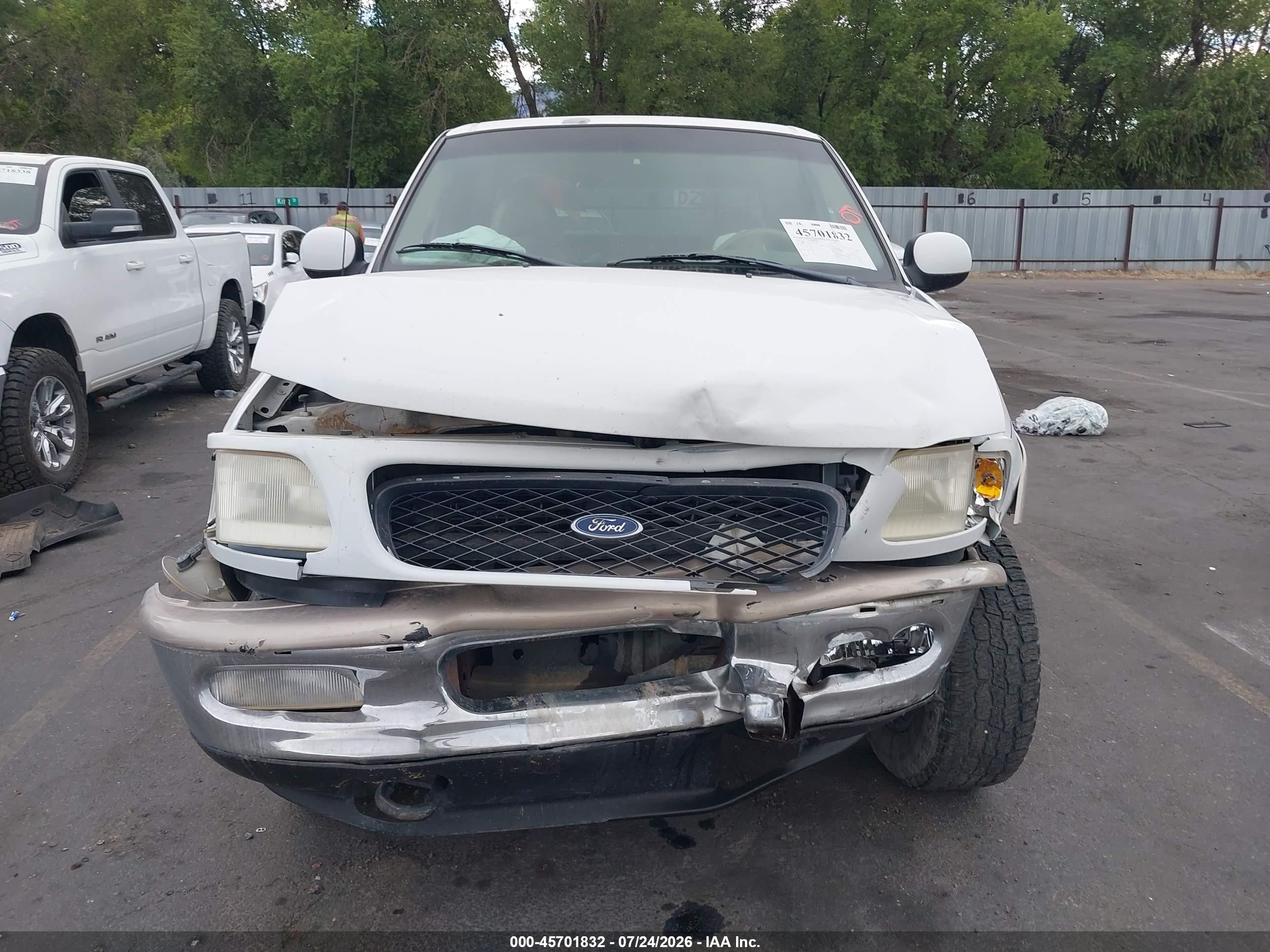 1998 Ford F-150 Lariat/standard/xl/xlt Белый vin: 1FTZX18W9WKB79847