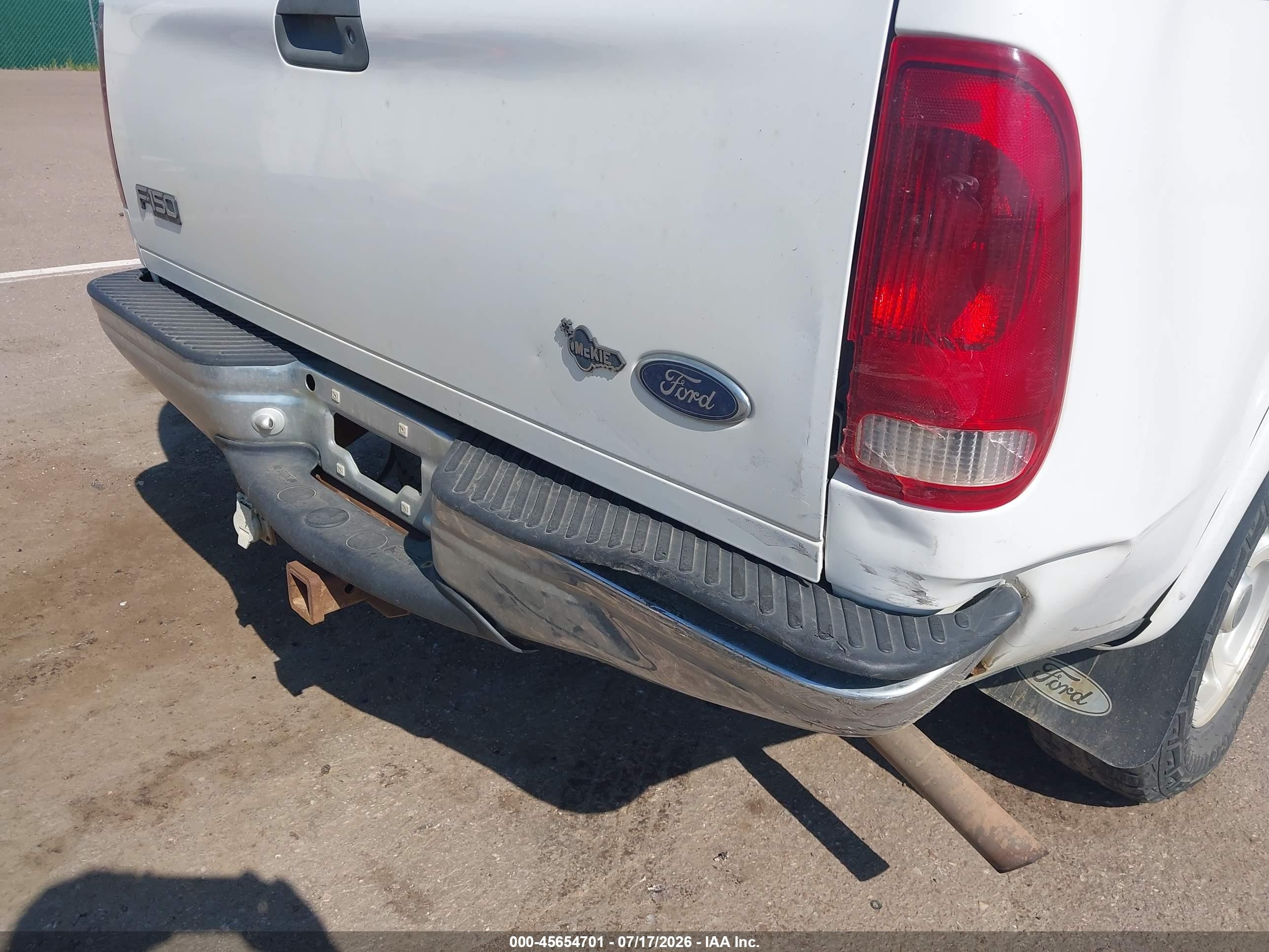 1998 Ford F-150 Lariat/standard/xl/xlt White vin: 1FTZX18WXWKA31884