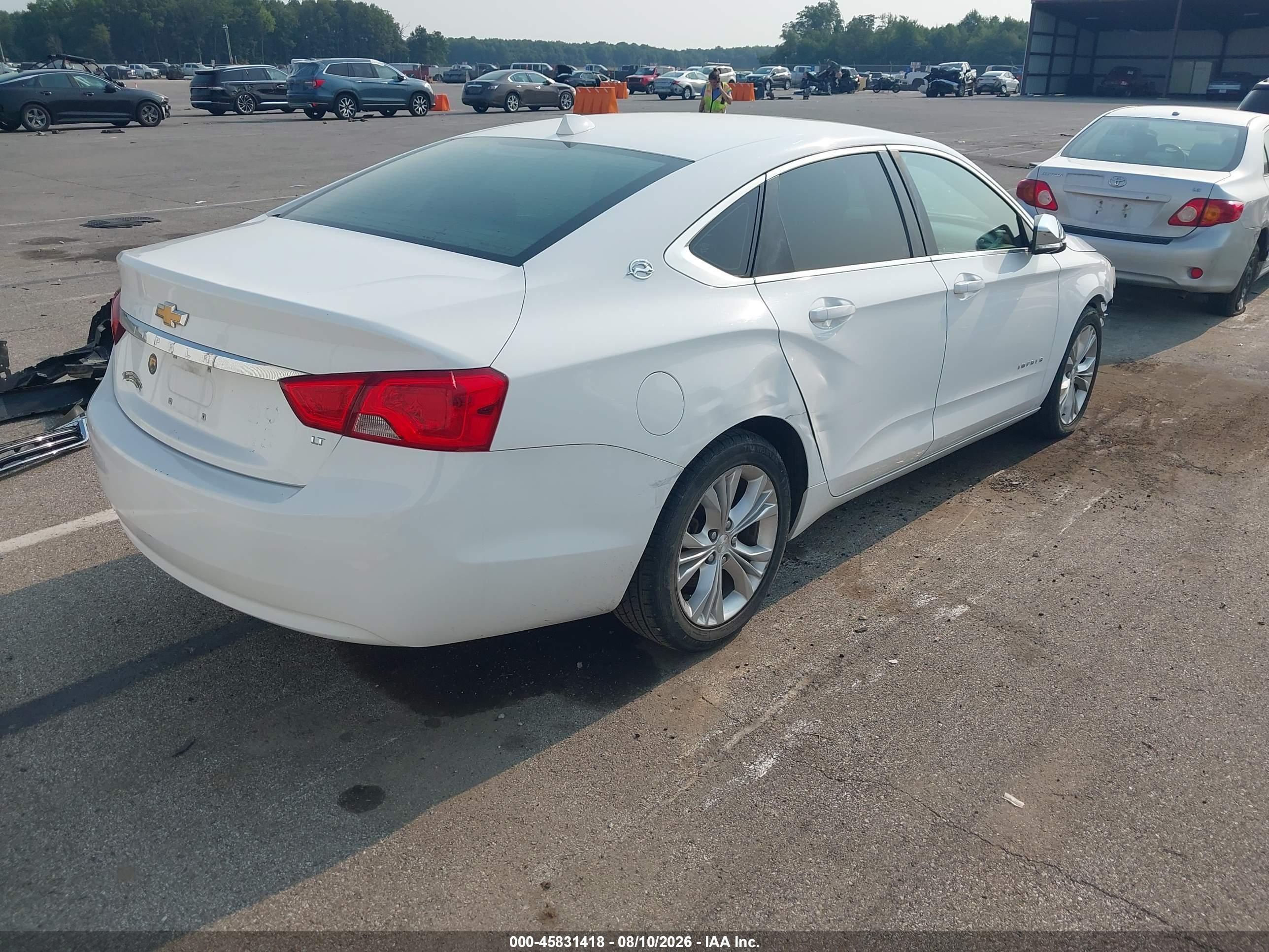 2014 Chevrolet Impala 1lt White vin: 1G1115SL0EU104096