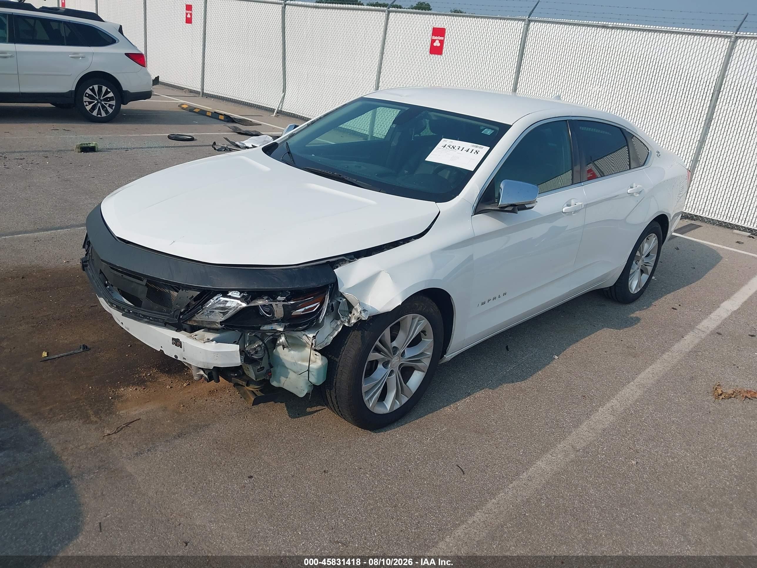 2014 Chevrolet Impala 1lt White vin: 1G1115SL0EU104096