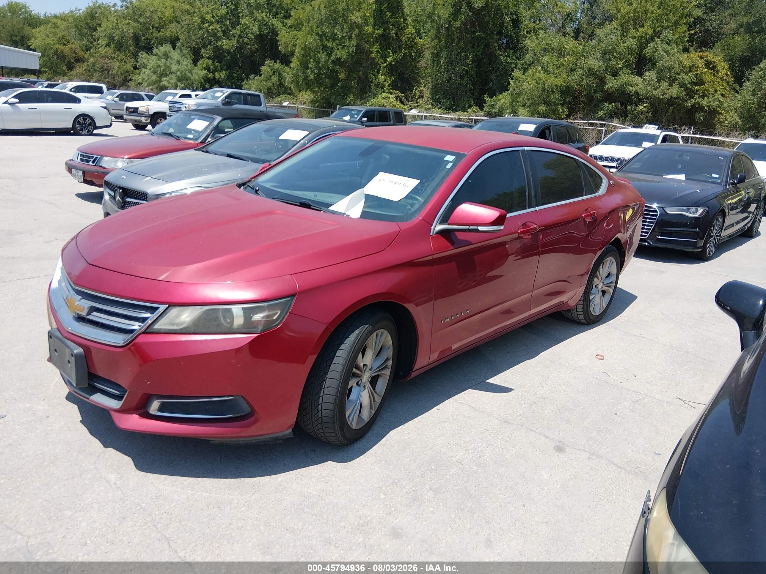 2014 Chevrolet Impala 1lt Red vin: 1G1115SL1EU103894